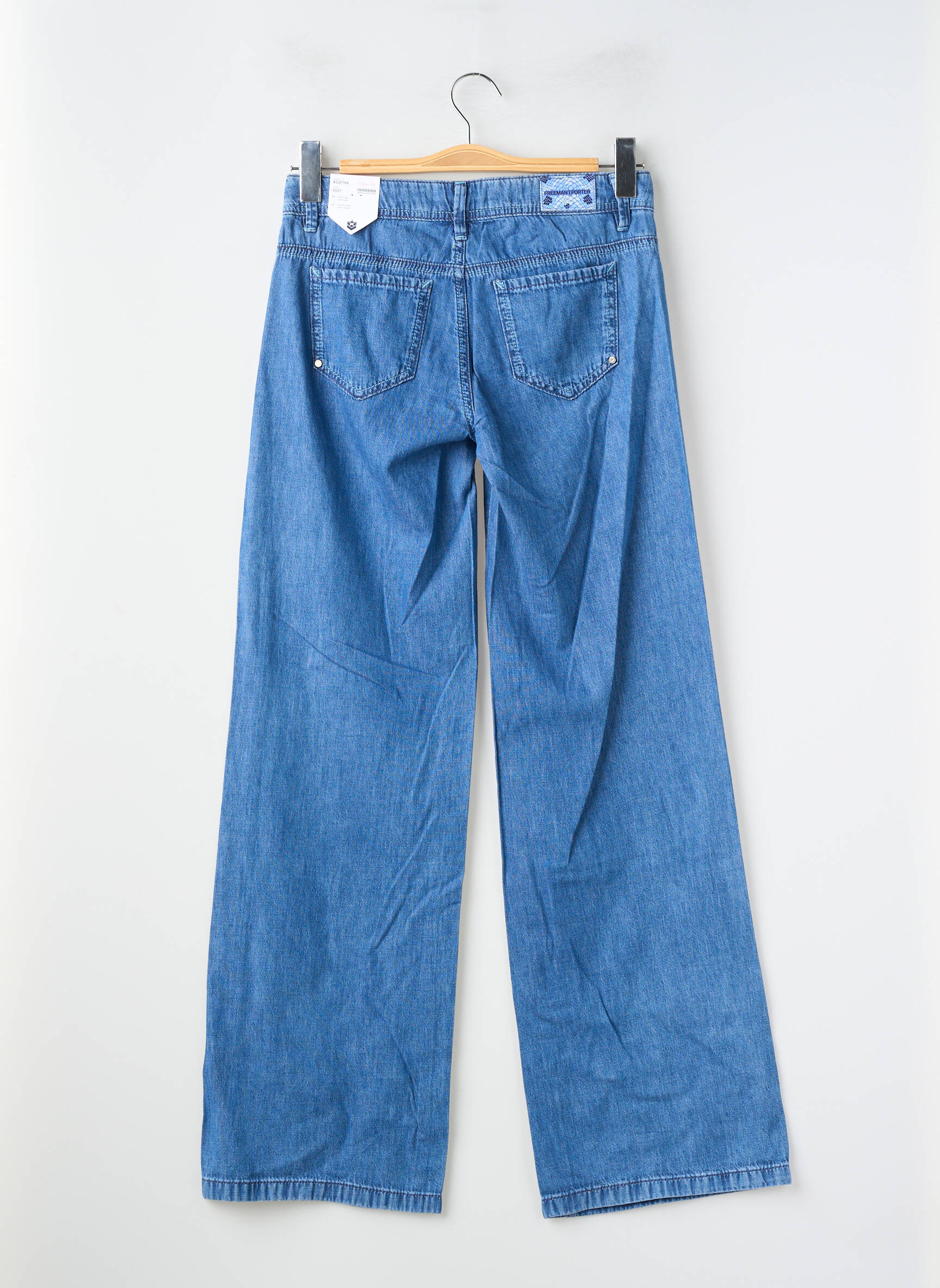 Jeans coupe large stretch taille normale bleu FREEMAN T.PORTER femme
