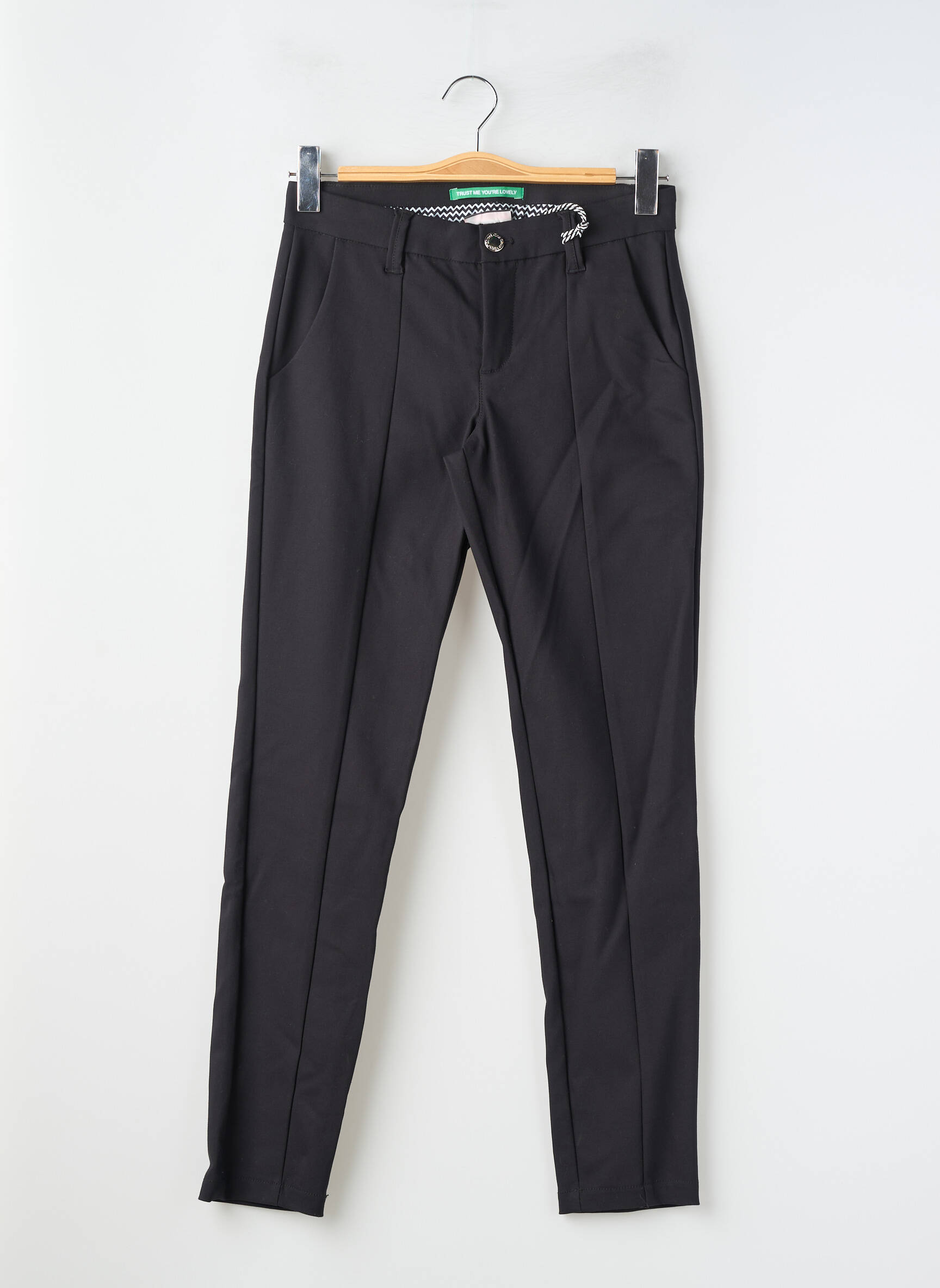 Pantalon chino tissage popeline taille normale noir STREET ONE femme