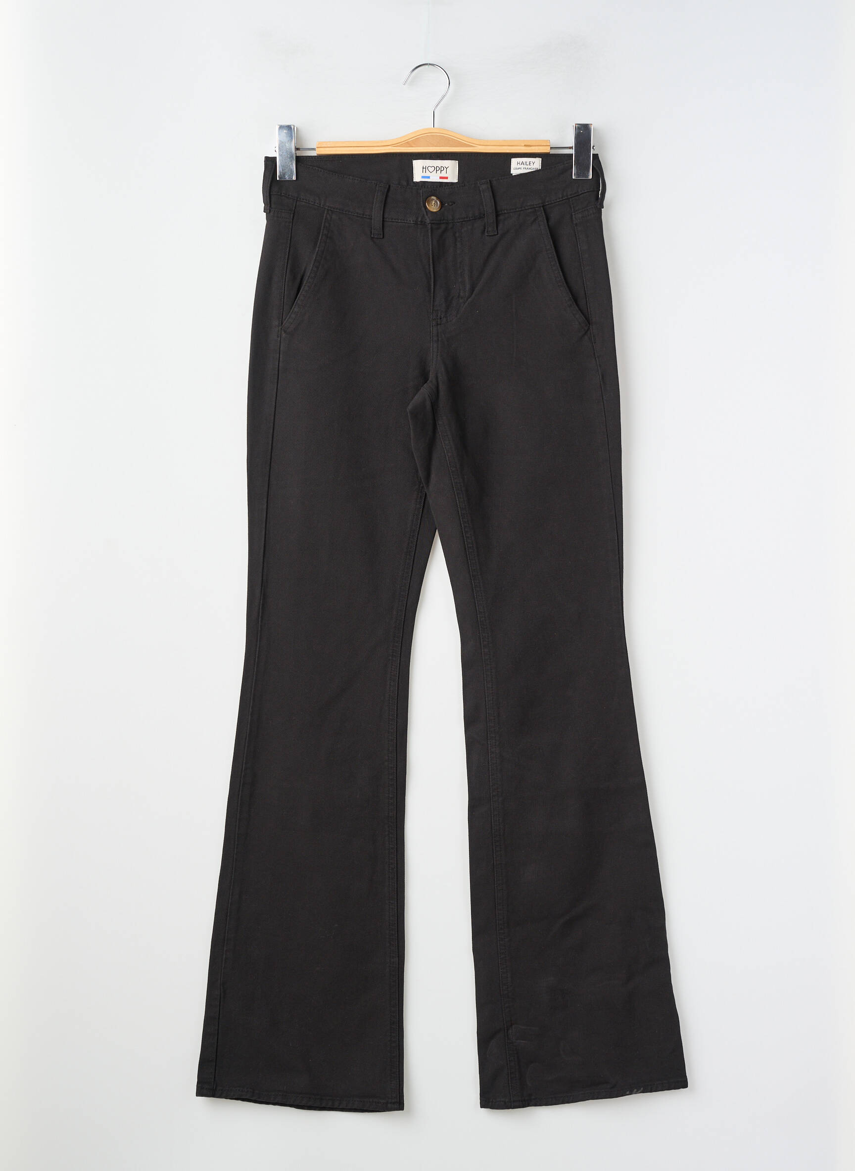 Jean coupe flare taille normale taille normale noir HAPPY femme