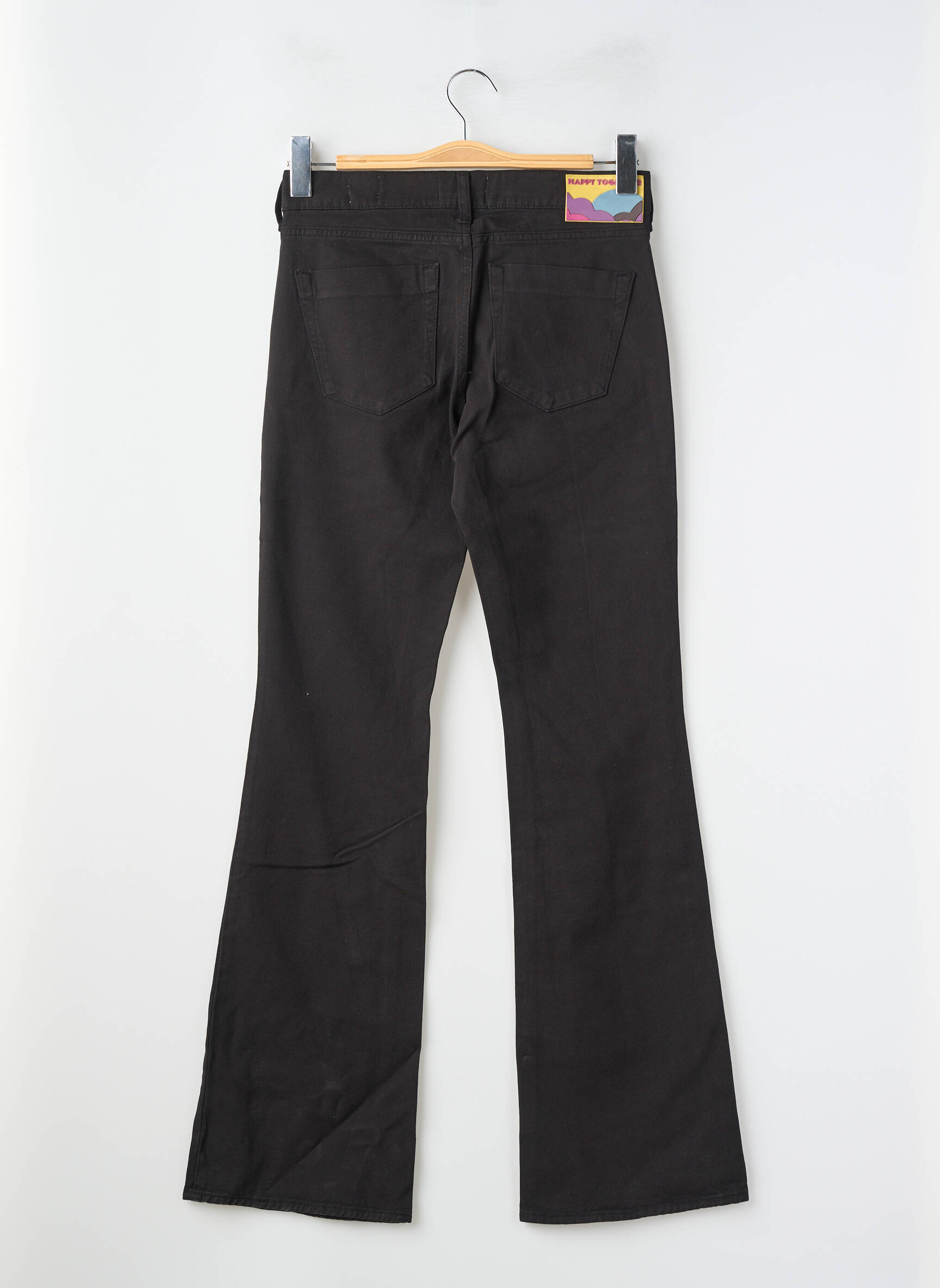 Jean coupe flare taille normale taille normale noir HAPPY femme