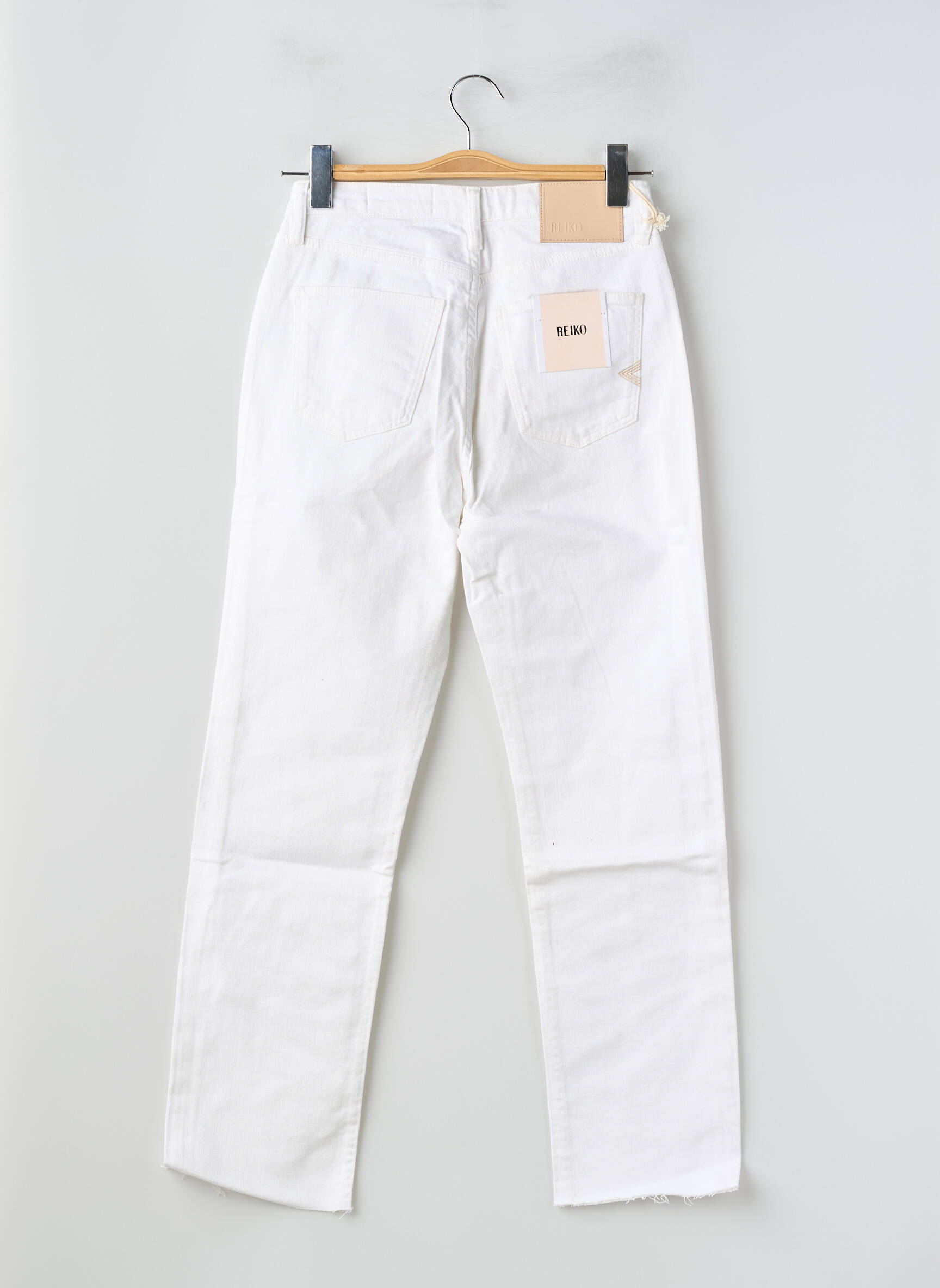 Jeans coupe droite stretch taille normale blanc REIKO femme