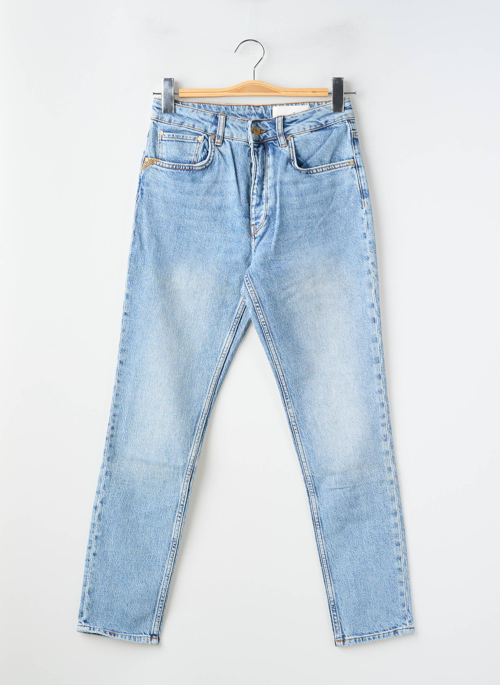 Jeans coupe slim taille haute taille haute bleu REIKO femme