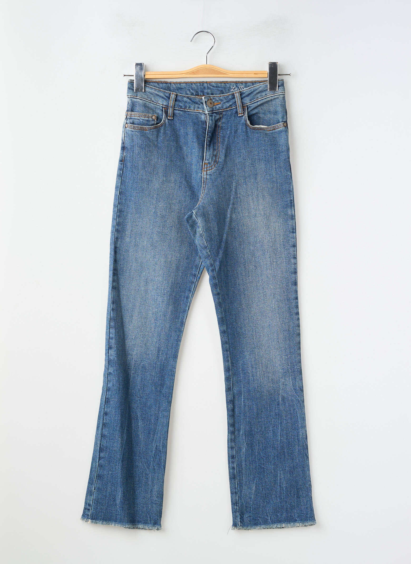 Jeans coupe droite taille haute taille haute bleu KANOPE femme