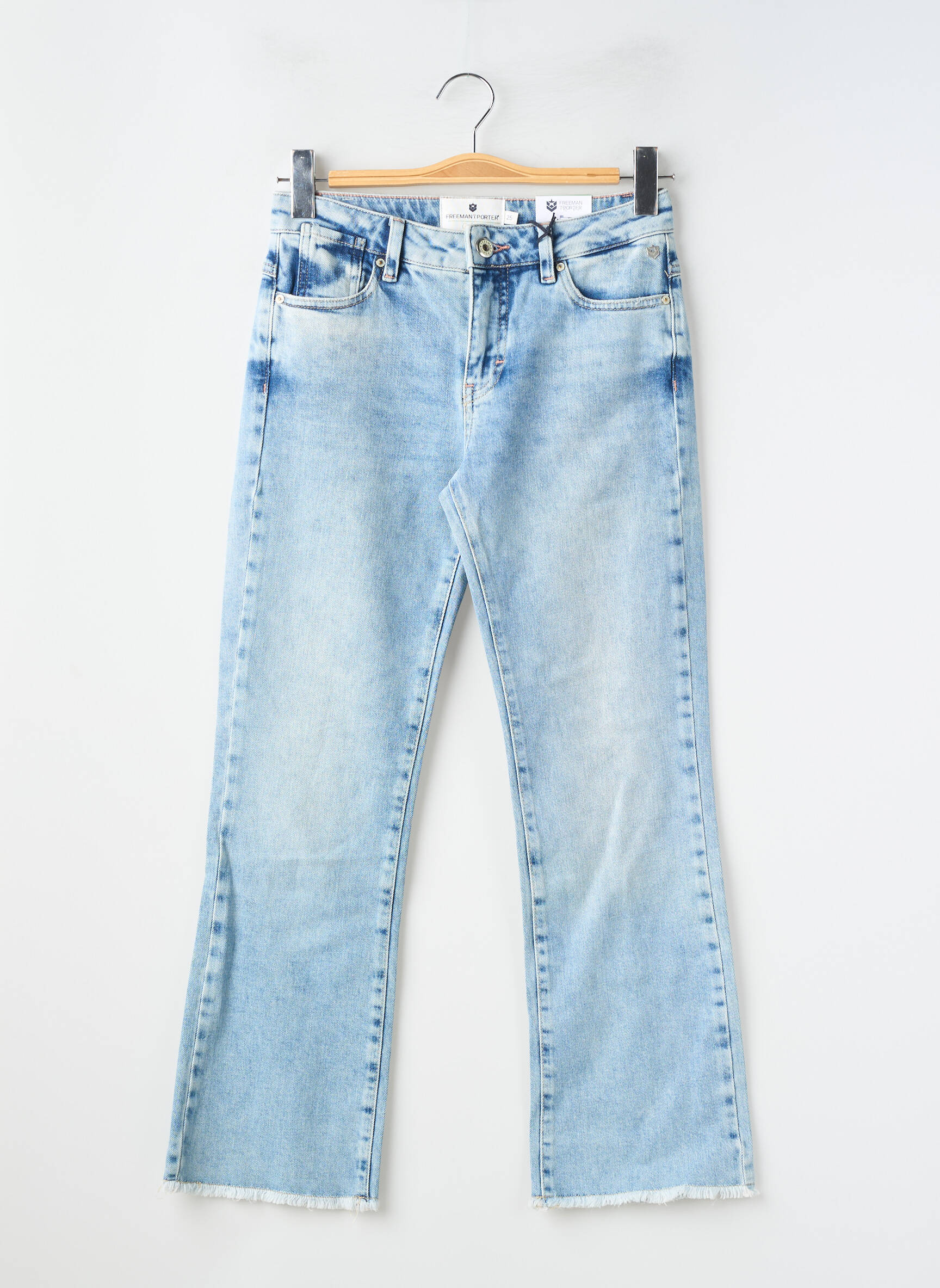 Jeans coupe droite stretch taille normale bleu FREEMAN T.PORTER femme