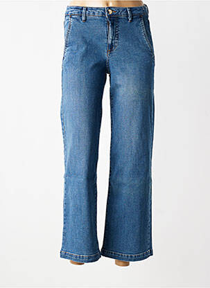 Jeans coupe droite taille haute taille haute bleu fonce HAPPY femme