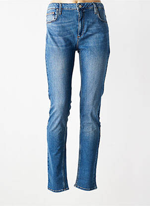 Jeans coupe slim stretch taille normale bleu REIKO femme