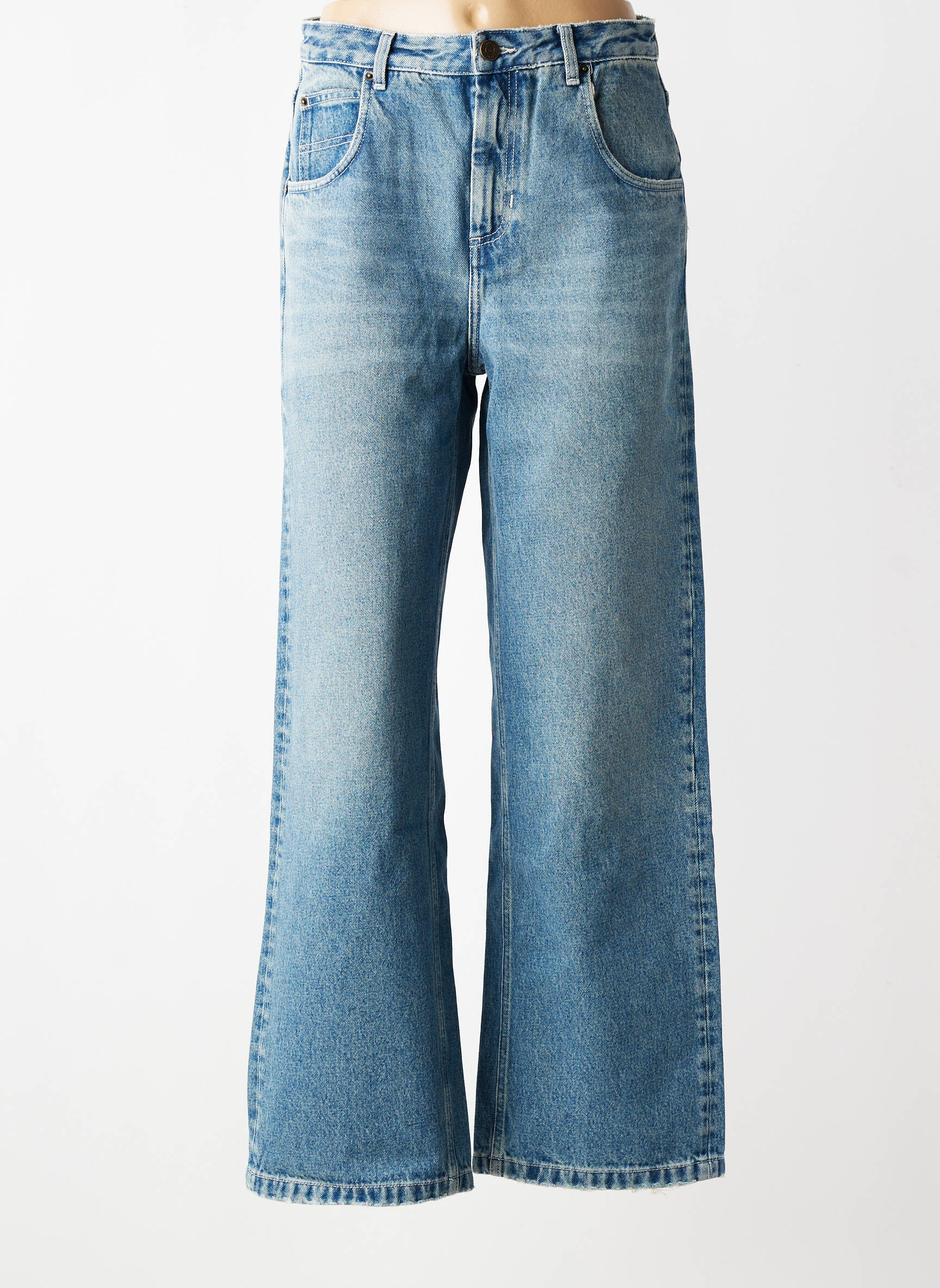Jeans coupe droite stretch taille normale bleu AMERICAN VINTAGE femme