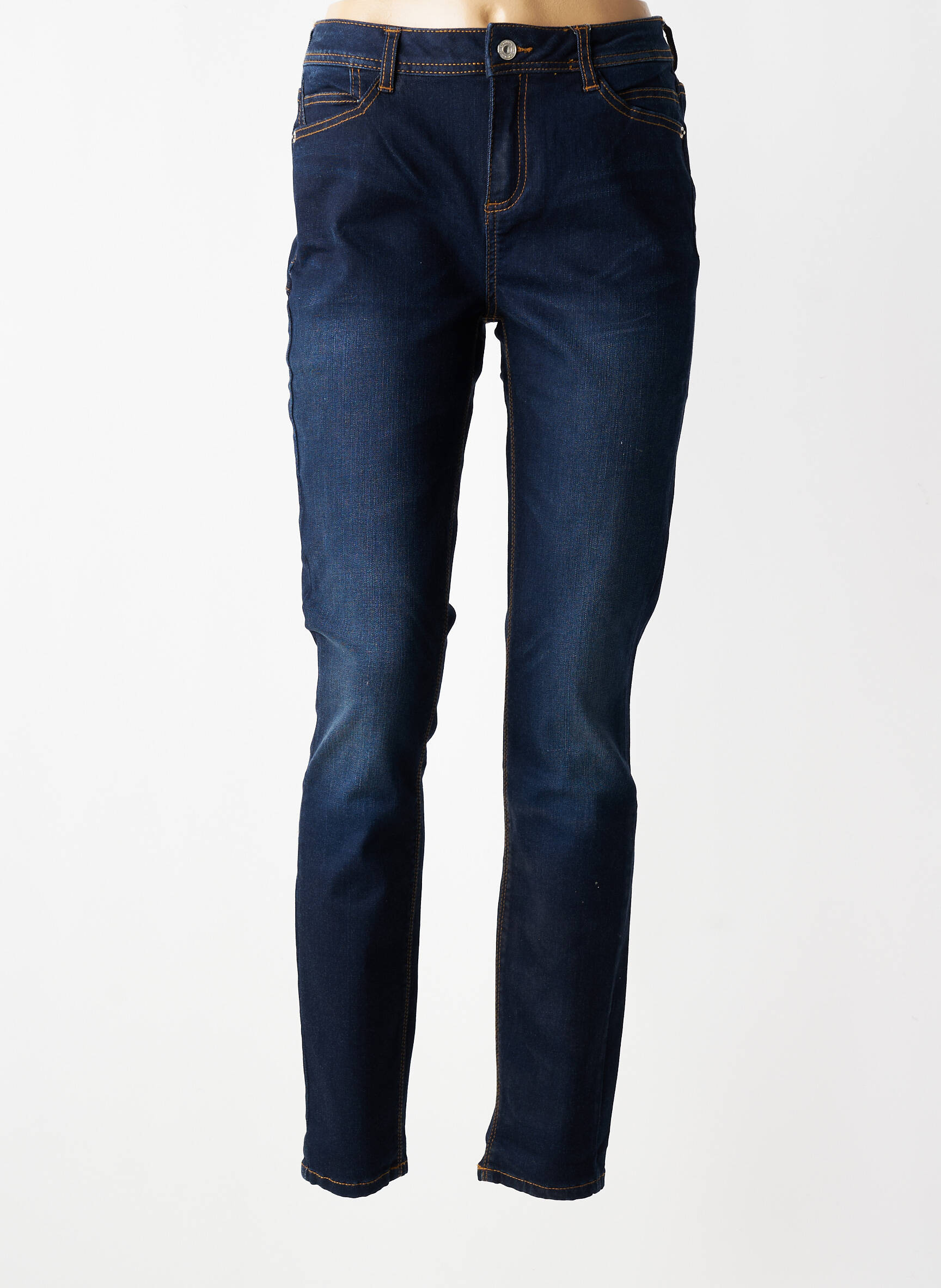 Jeans coupe slim taille haute taille haute bleu STREET ONE femme