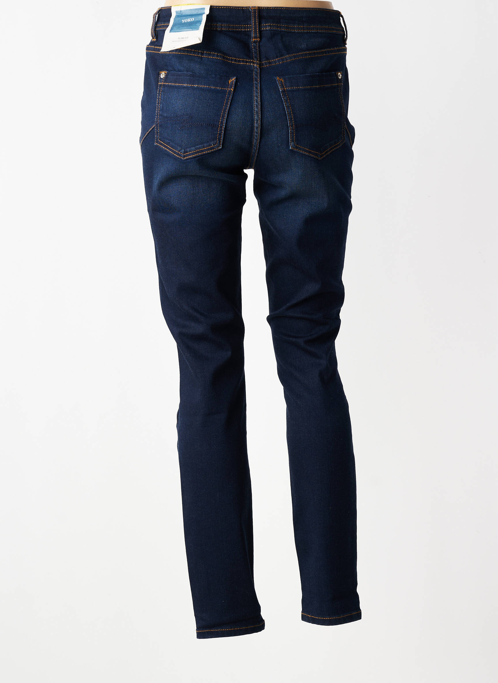 Jeans coupe slim taille haute taille haute bleu STREET ONE femme