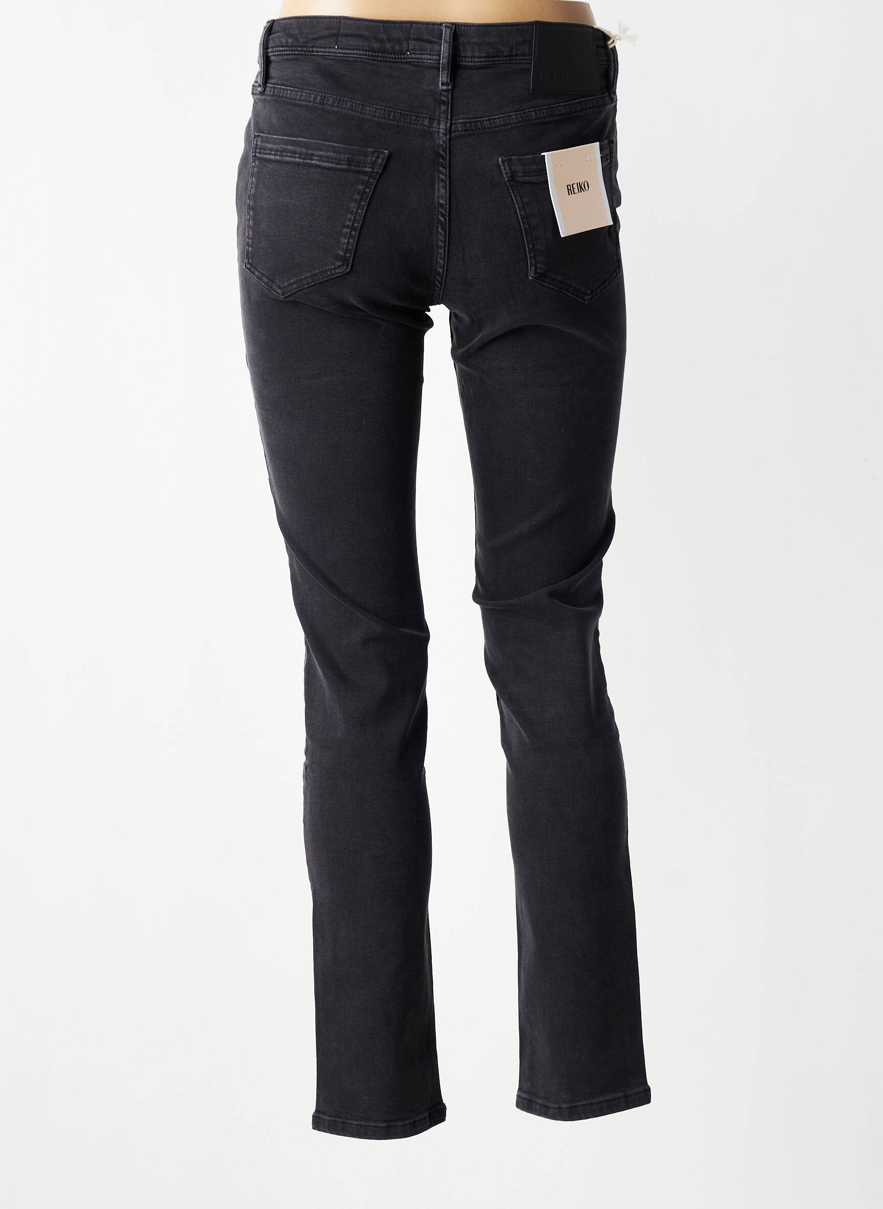 Jeans coupe slim stretch taille normale noir REIKO femme