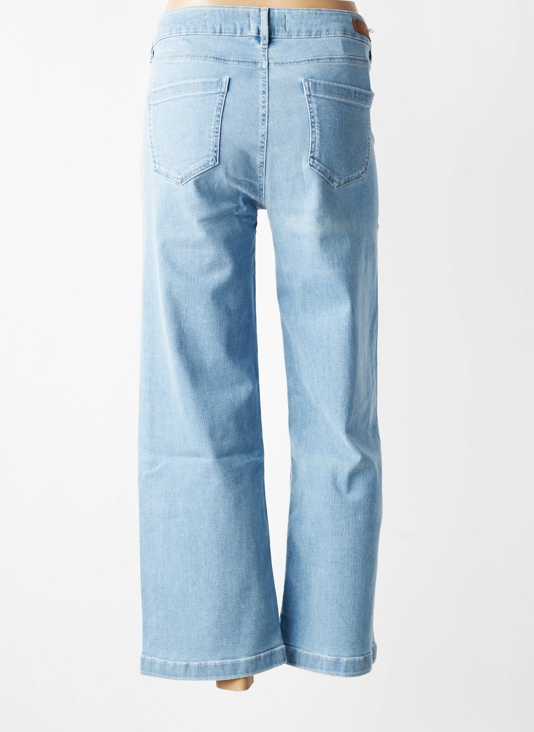Jeans coupe droite taille haute taille haute bleu HAPPY femme