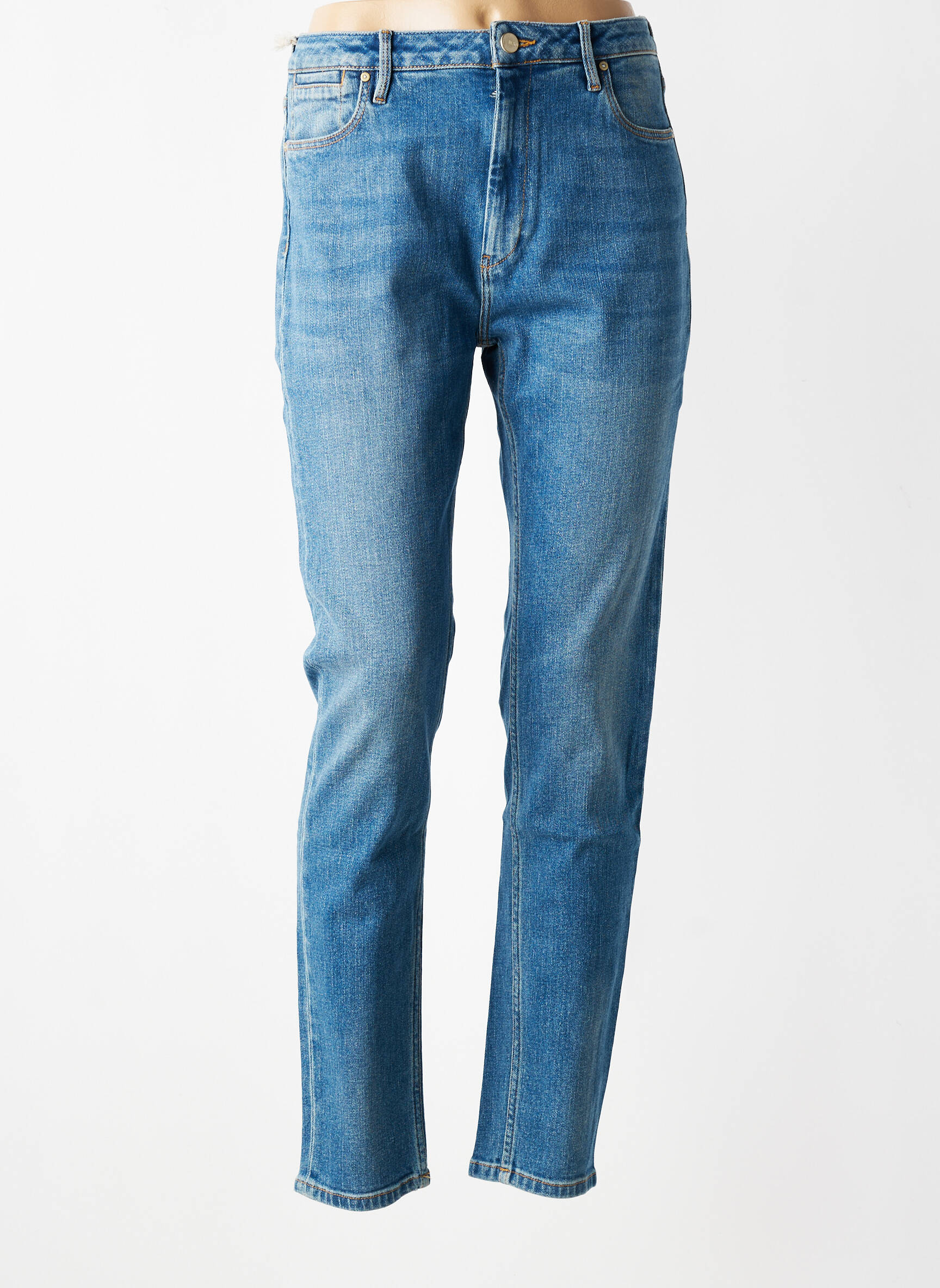 Jeans coupe slim taille haute taille haute bleu clair REIKO femme