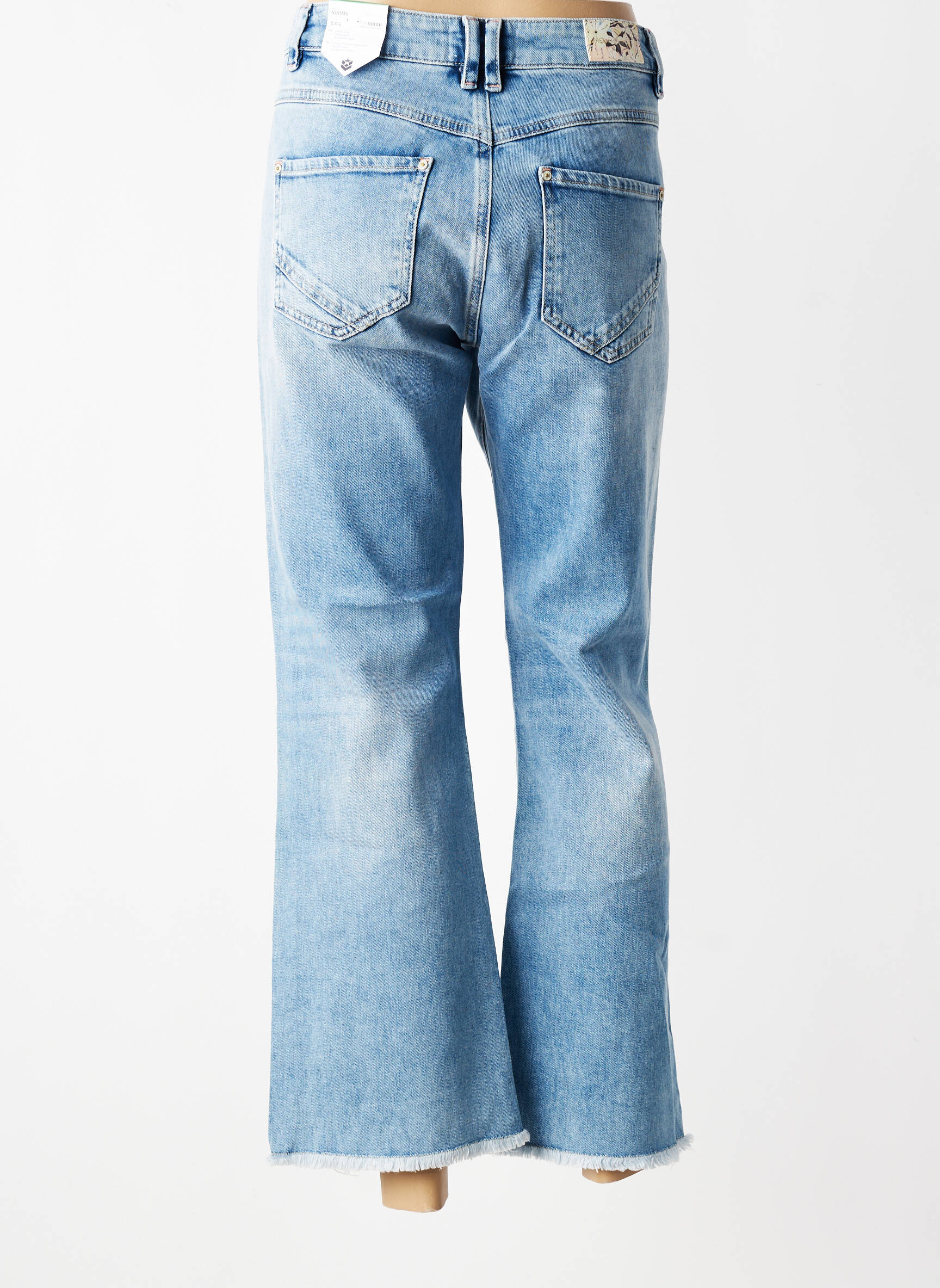 Jeans bootcut taille haute taille haute bleu FREEMAN T.PORTER femme