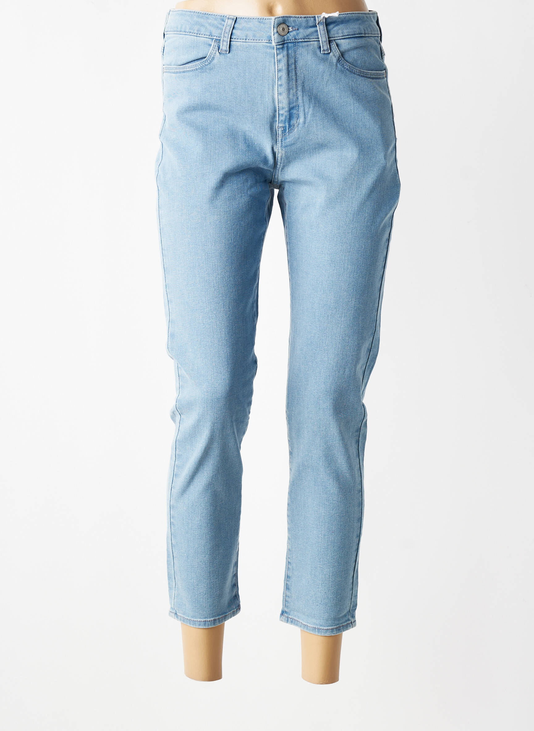 Jeans coupe slim taille haute taille haute bleu KANOPE femme