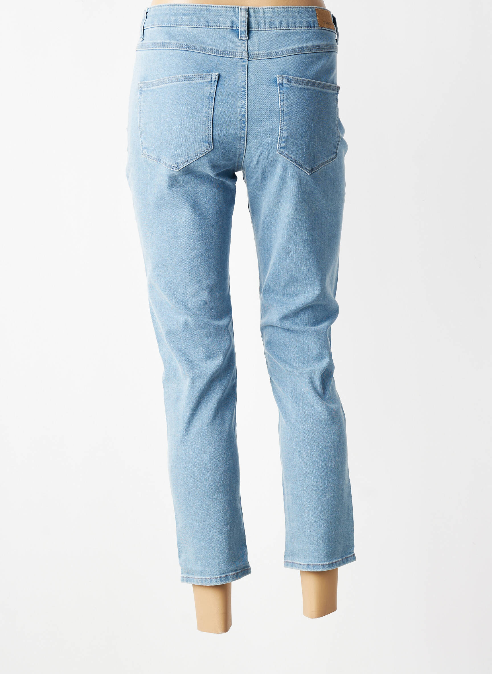 Jeans coupe slim taille haute taille haute bleu KANOPE femme