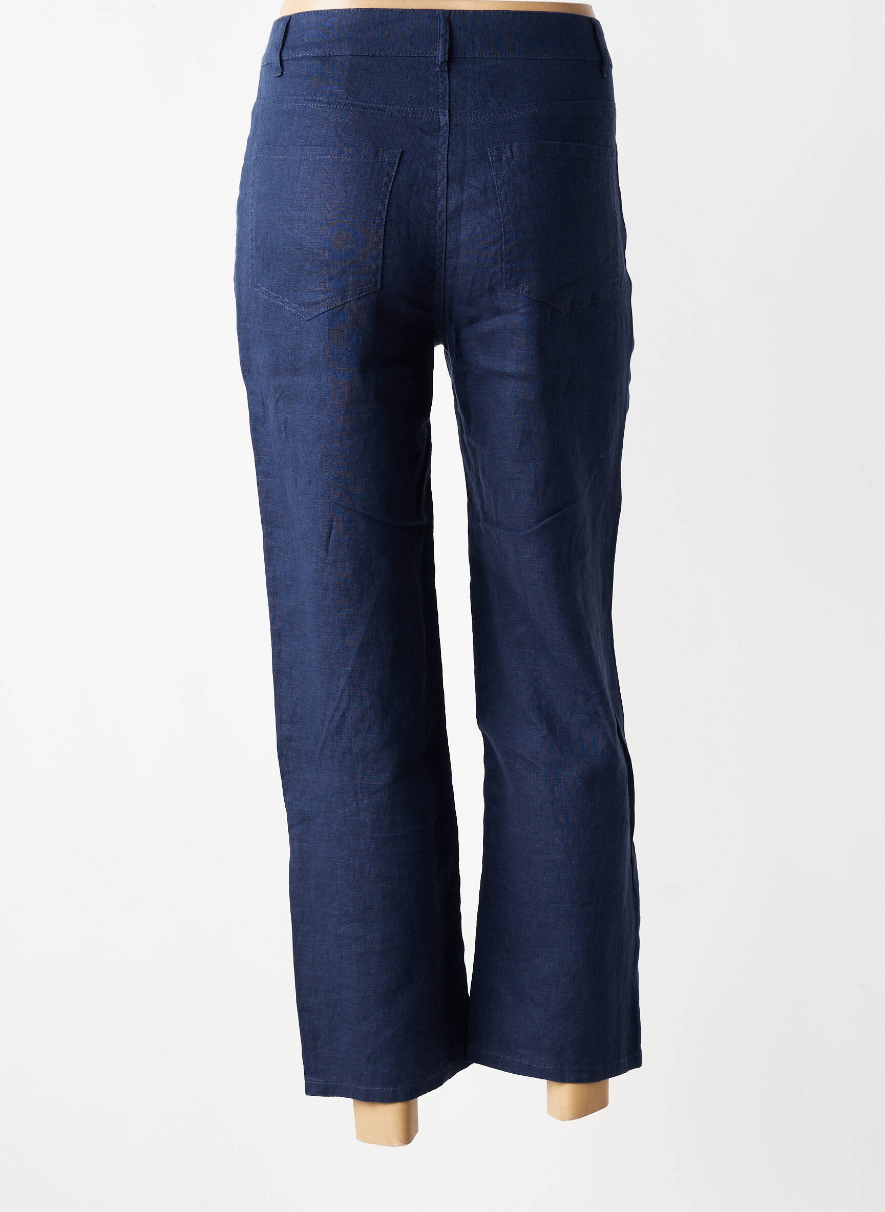 Pantalon 7/8 taille haute taille haute bleu VAN-DOS femme