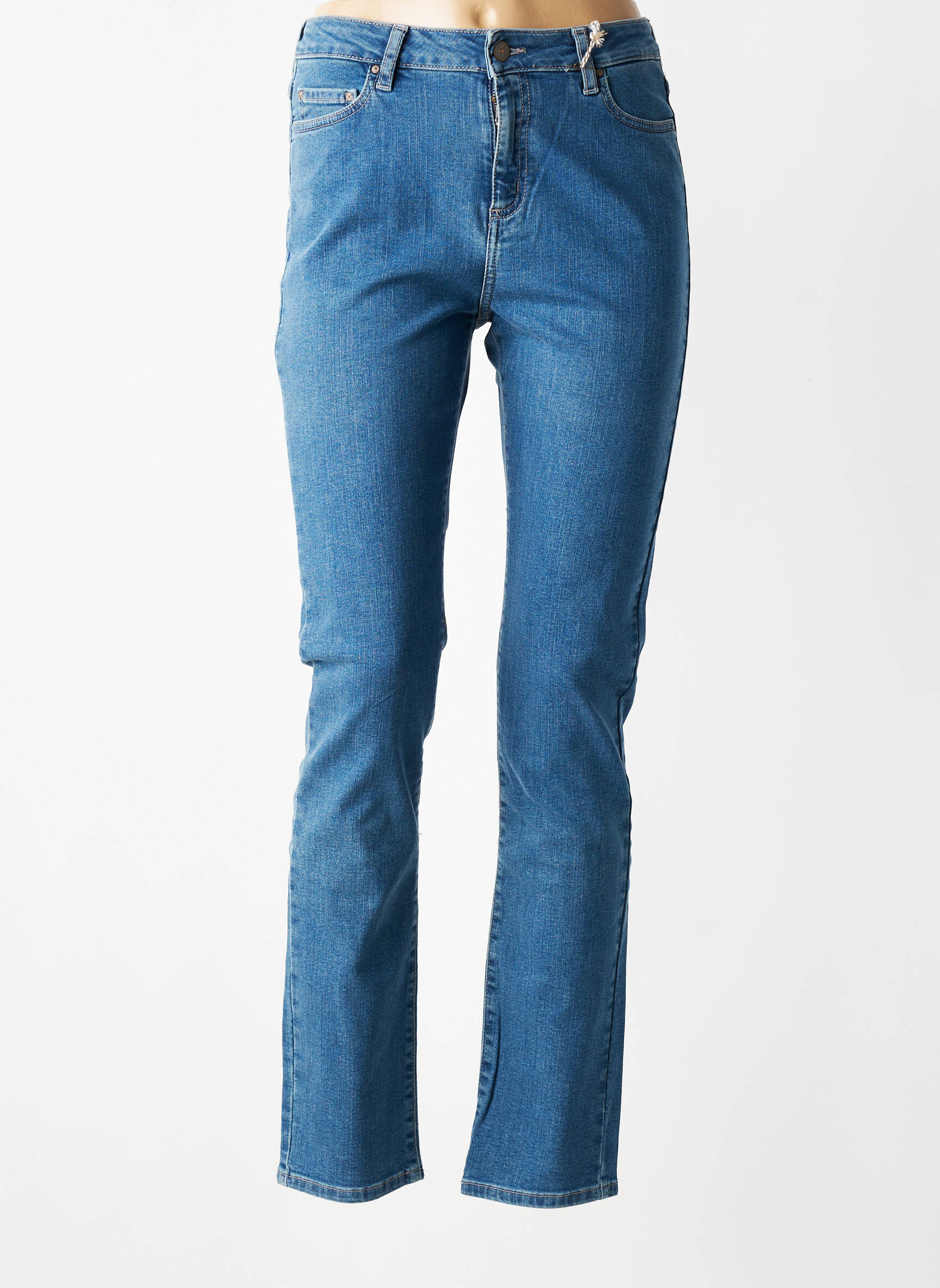 Jeans coupe slim stretch taille normale bleu KANOPE femme