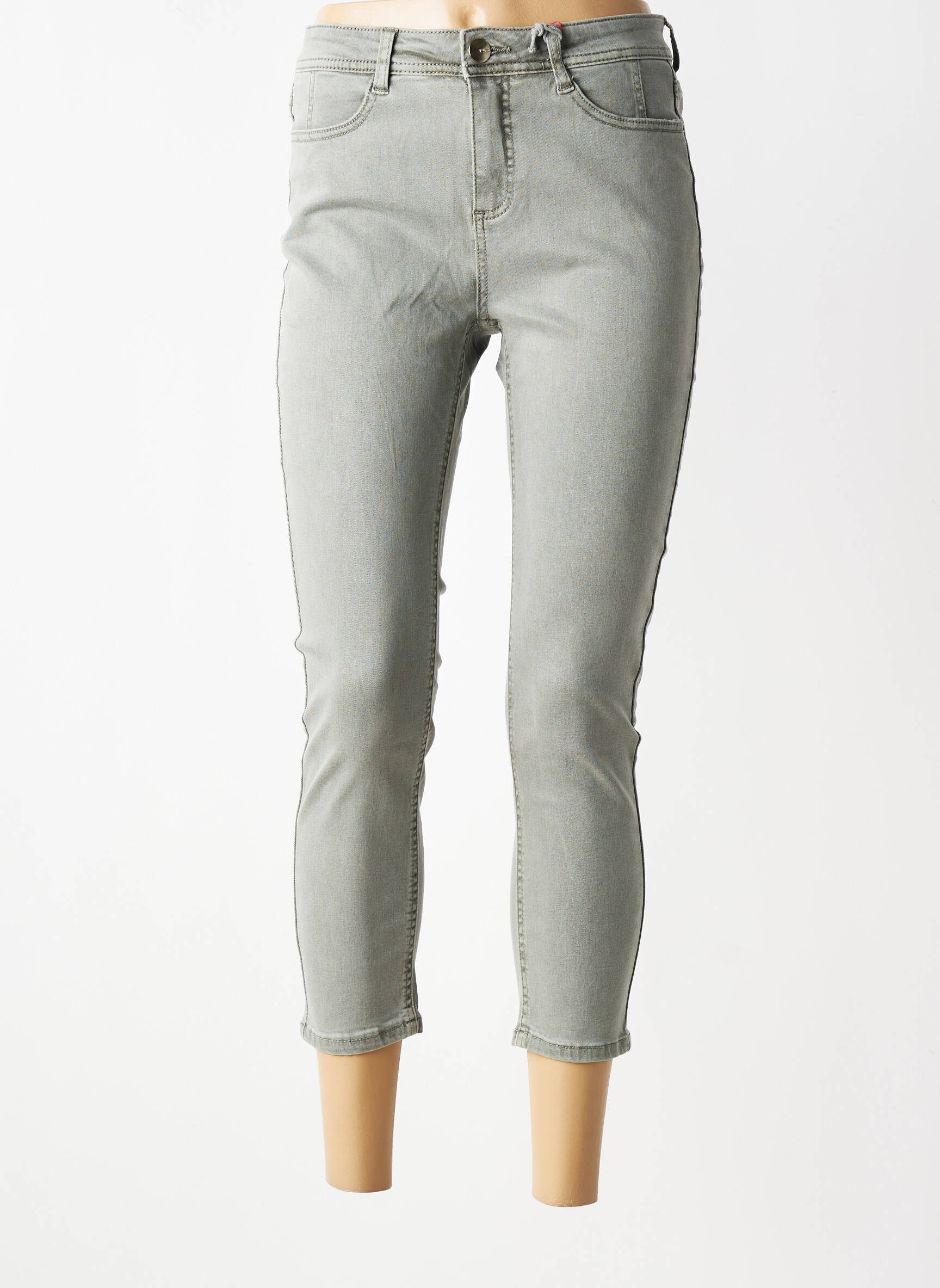Jeans coupe slim stretch taille normale gris fonce STREET ONE femme