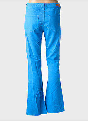 Pantalon flare stretch taille normale bleu HAPPY femme
