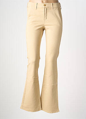 Pantalon flare stretch taille normale beige HAPPY femme