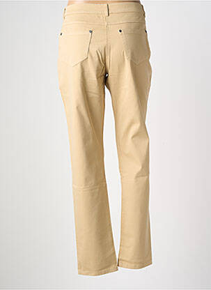Pantalon slim tissage popeline taille normale beige QUATTRO femme