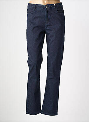 Pantalon droit stretch taille normale bleu KANOPE femme