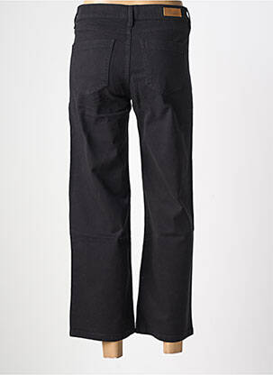 Pantalon chino fermeture zippée sous rabat boutonné taille normale noir HAPPY femme