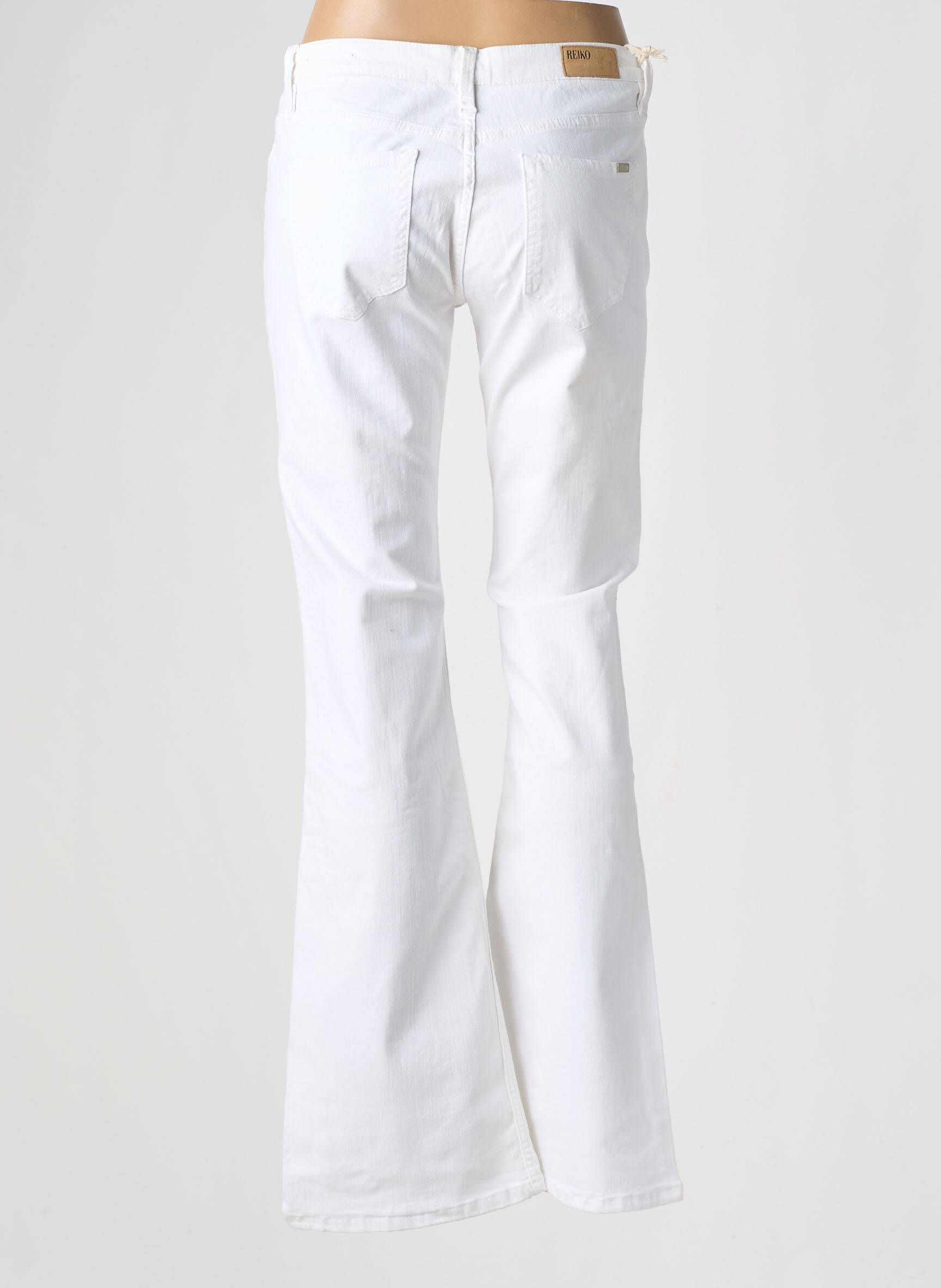 Jean coupe flare stretch taille normale blanc REIKO femme