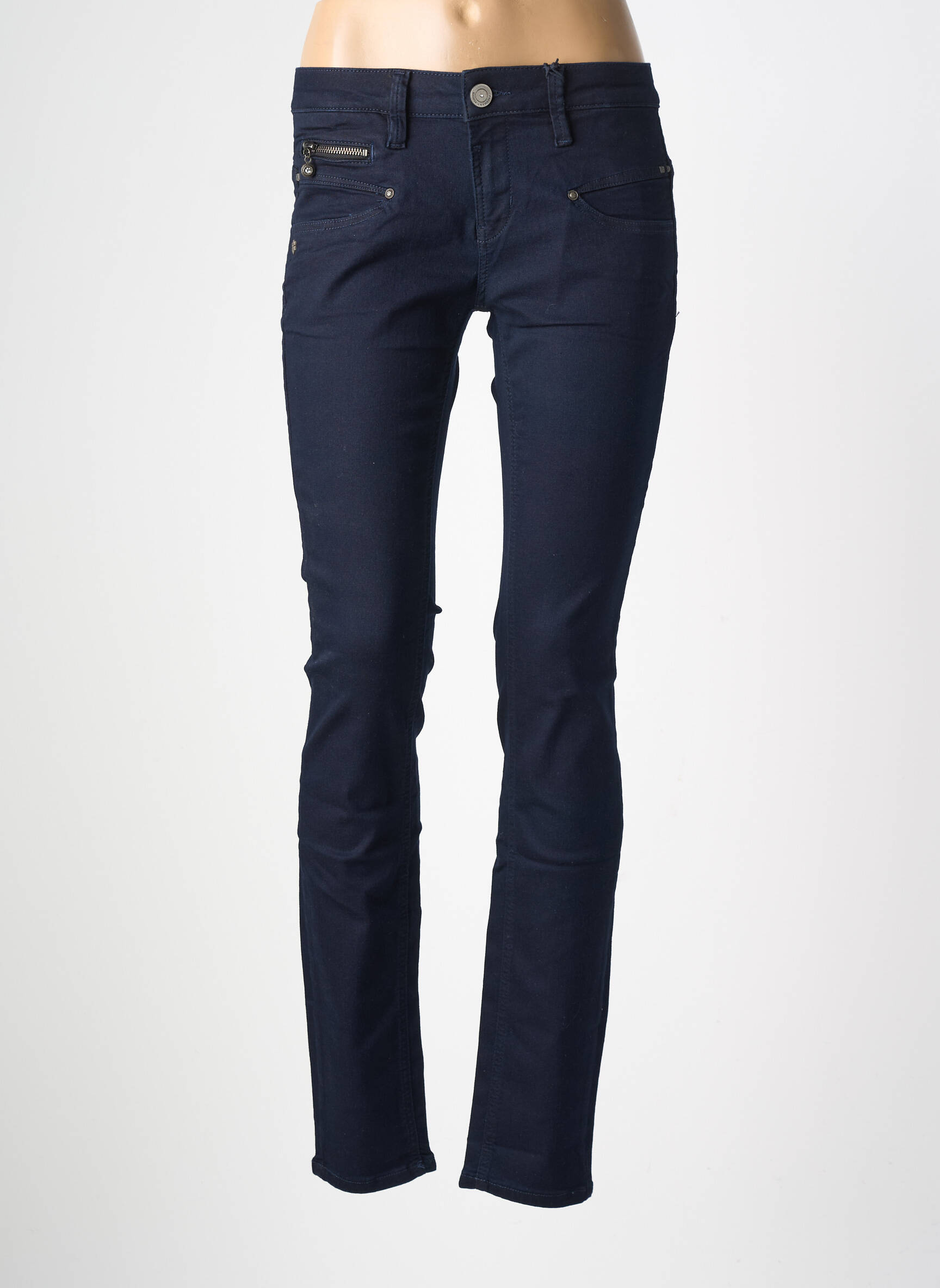 Jeans coupe slim stretch taille normale bleu FREEMAN T.PORTER femme