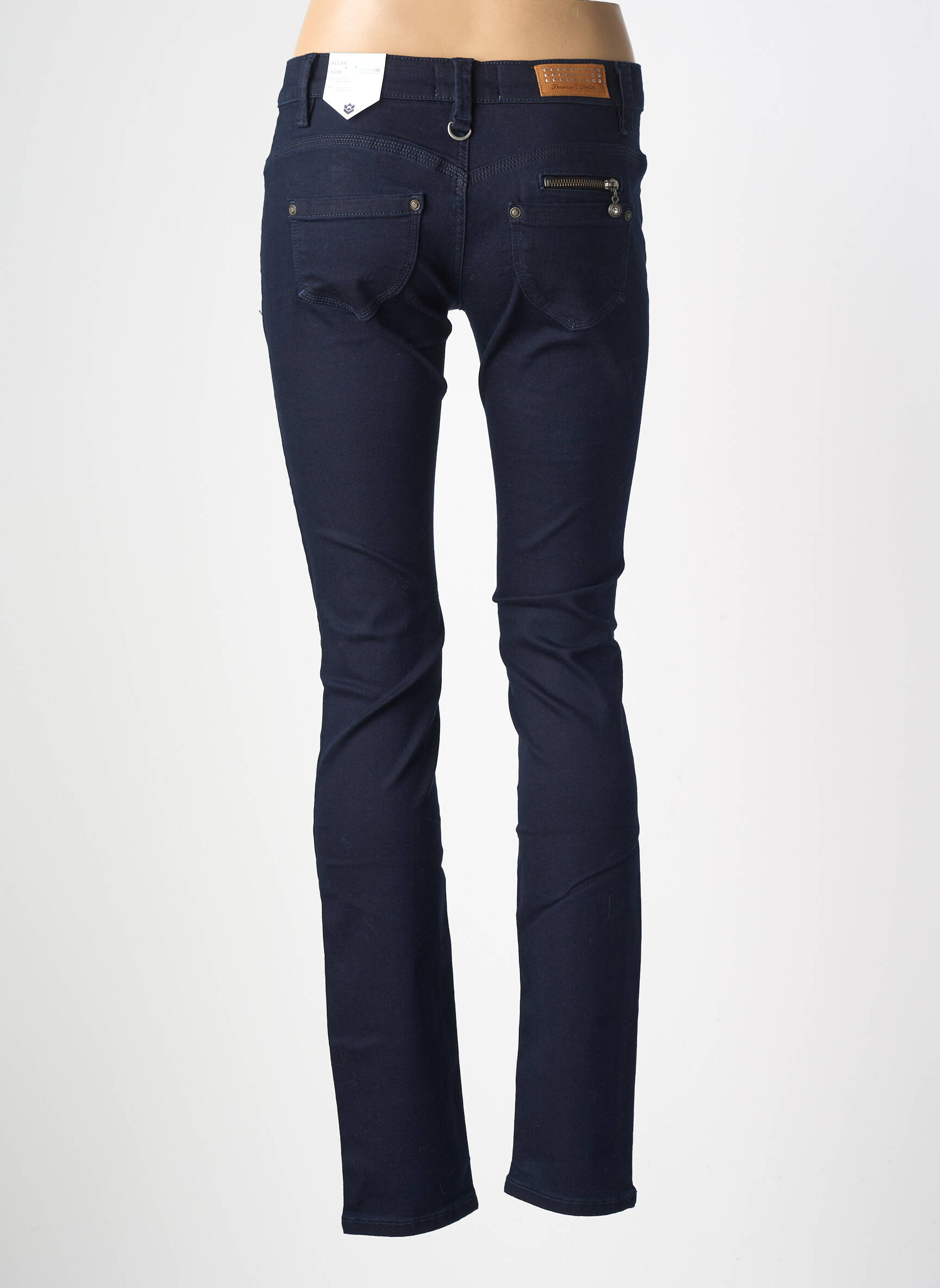 Jeans coupe slim stretch taille normale bleu FREEMAN T.PORTER femme