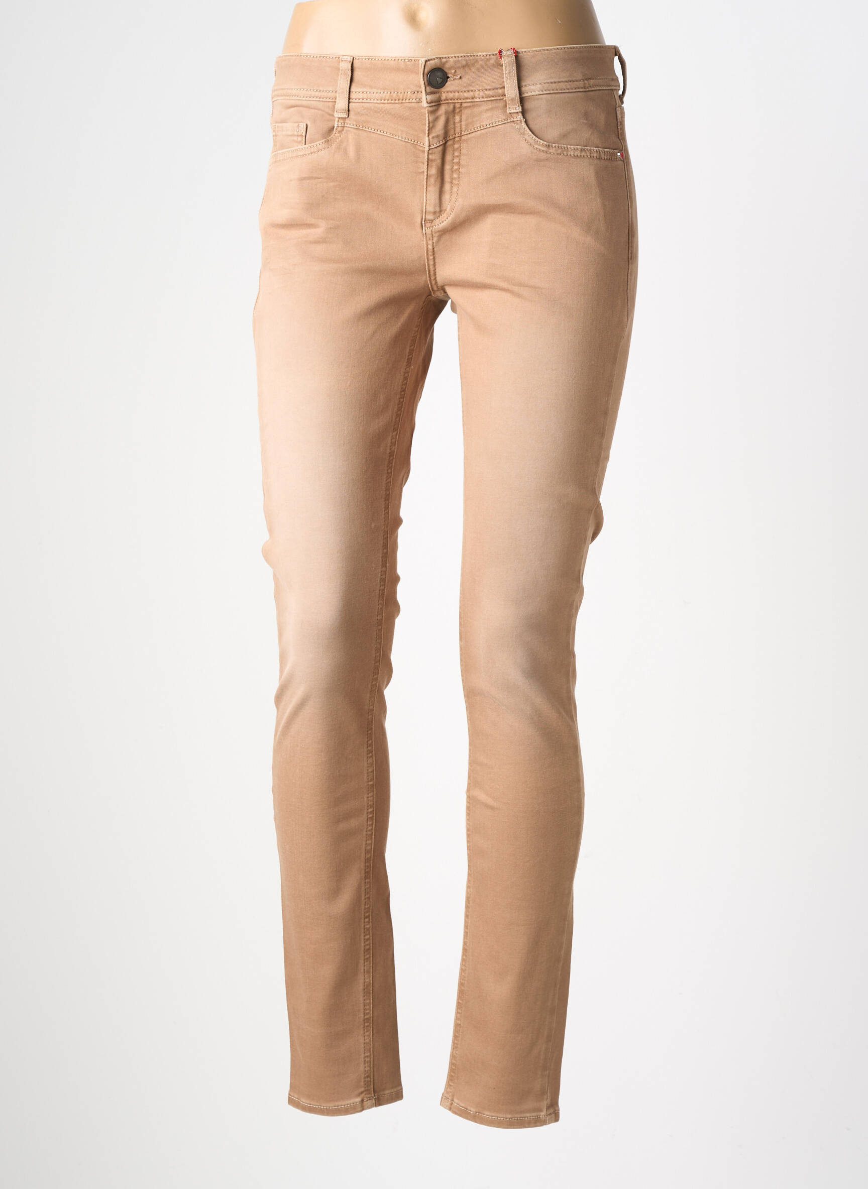 Pantalon slim stretch taille normale marron STREET ONE femme