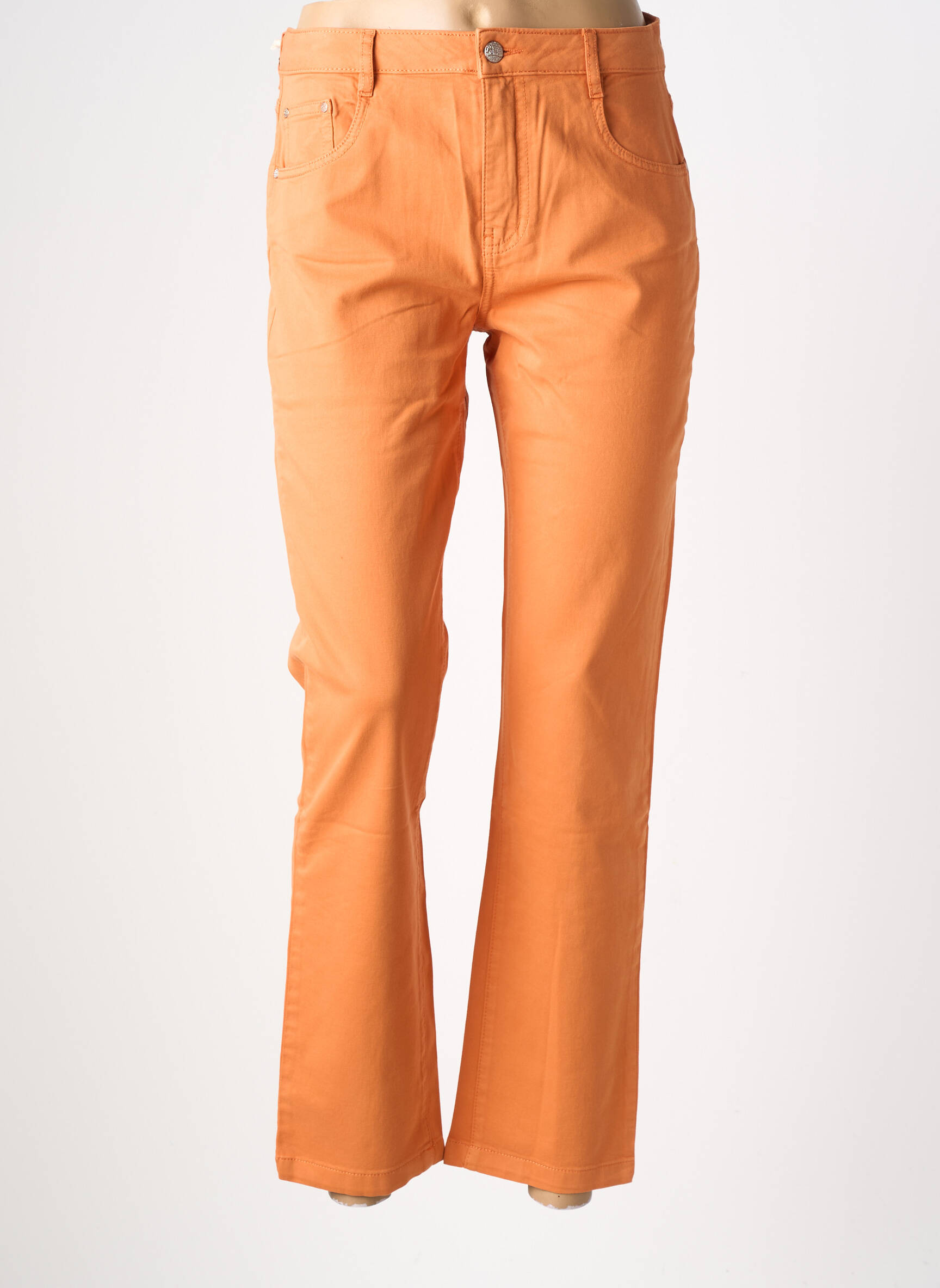 Pantalon droit stretch taille normale orange LOLA ESPELETA femme