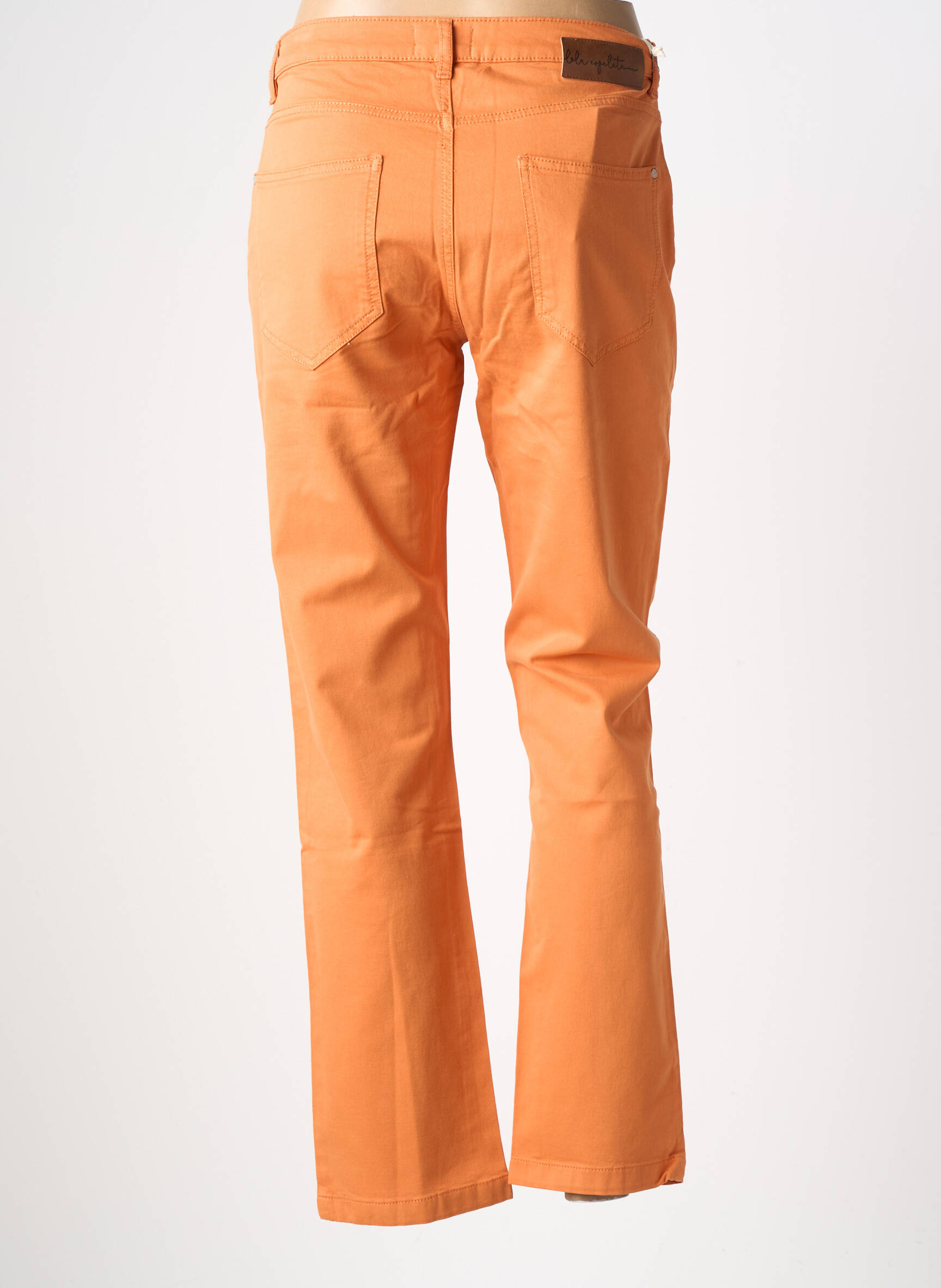 Pantalon droit stretch taille normale orange LOLA ESPELETA femme