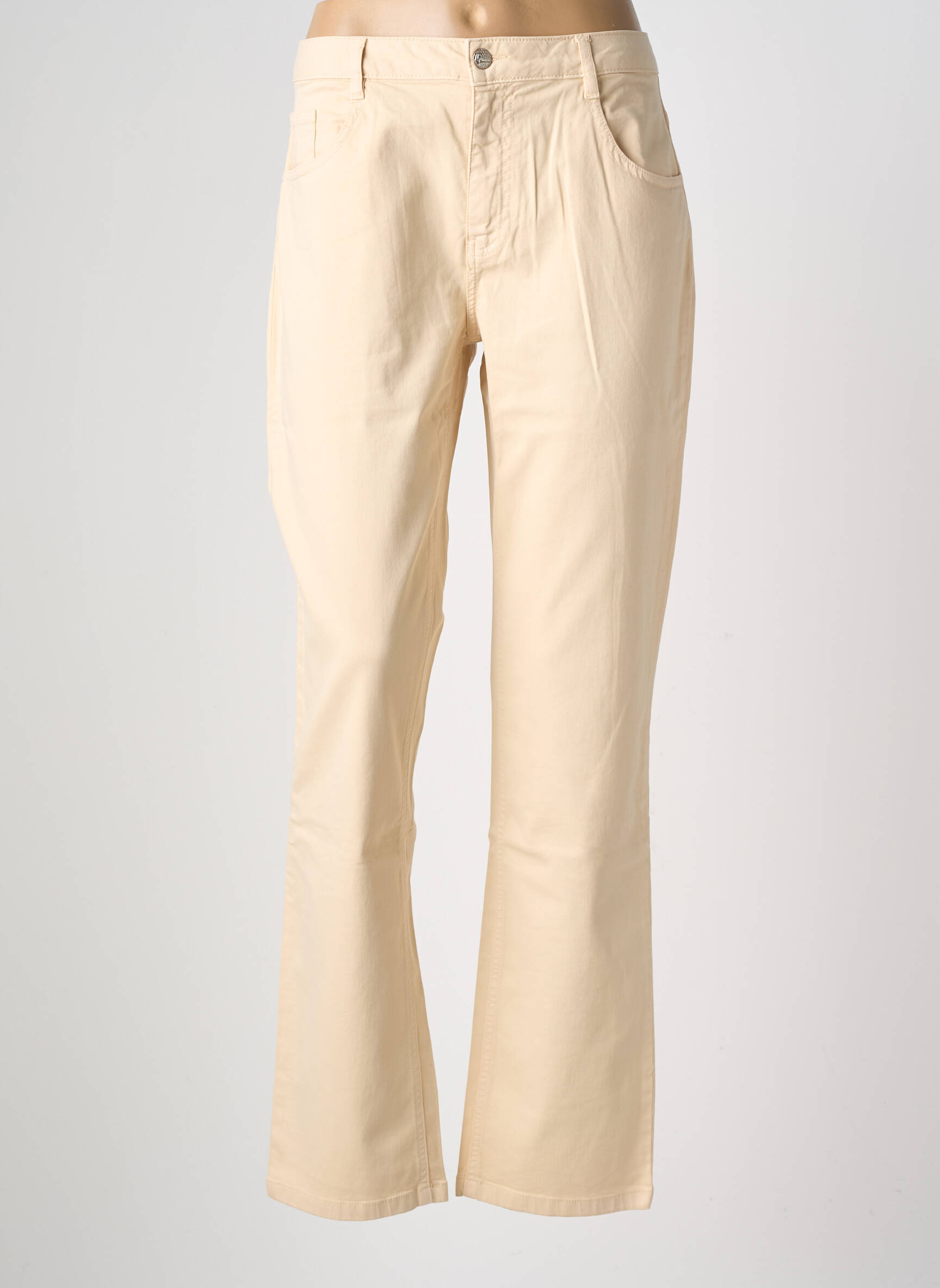 Pantalon droit stretch taille normale beige LOLA ESPELETA femme