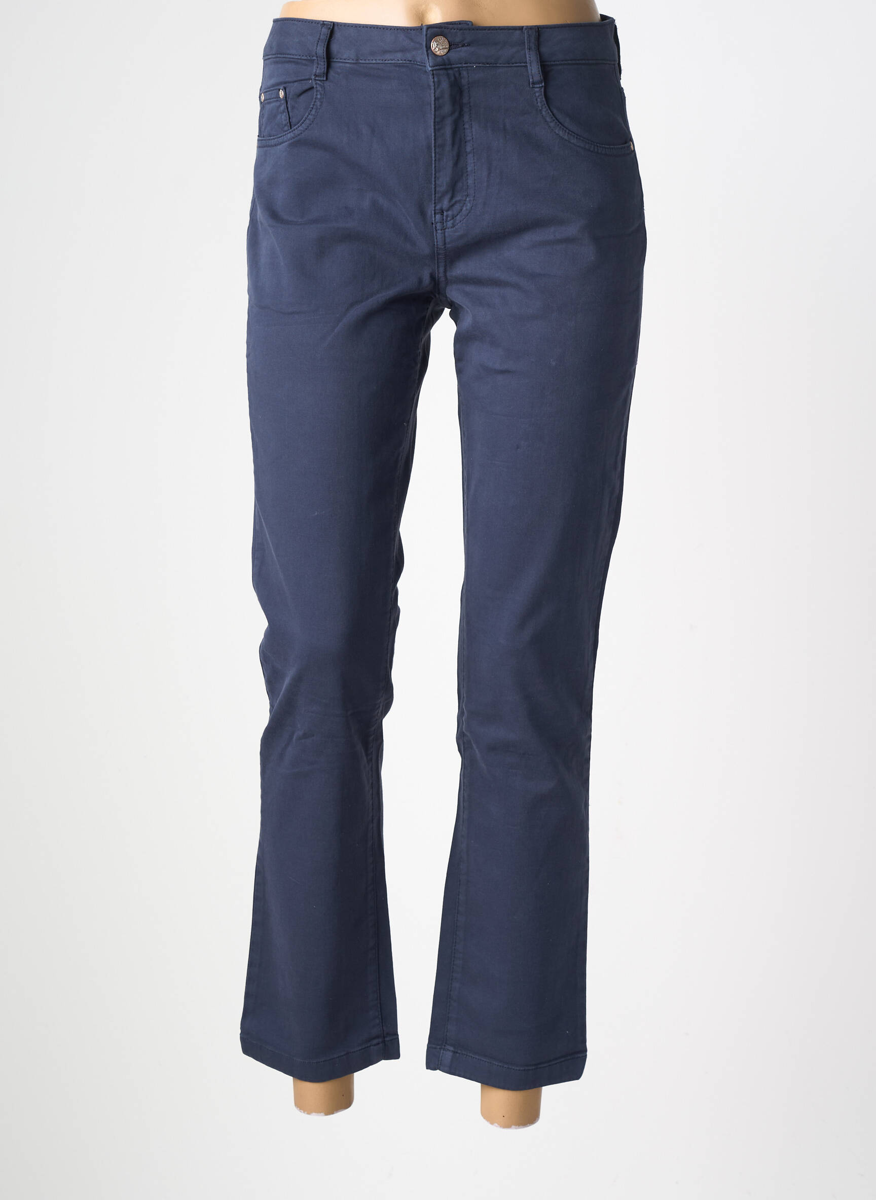 Pantalon 7/8 stretch taille normale bleu LOLA ESPELETA femme