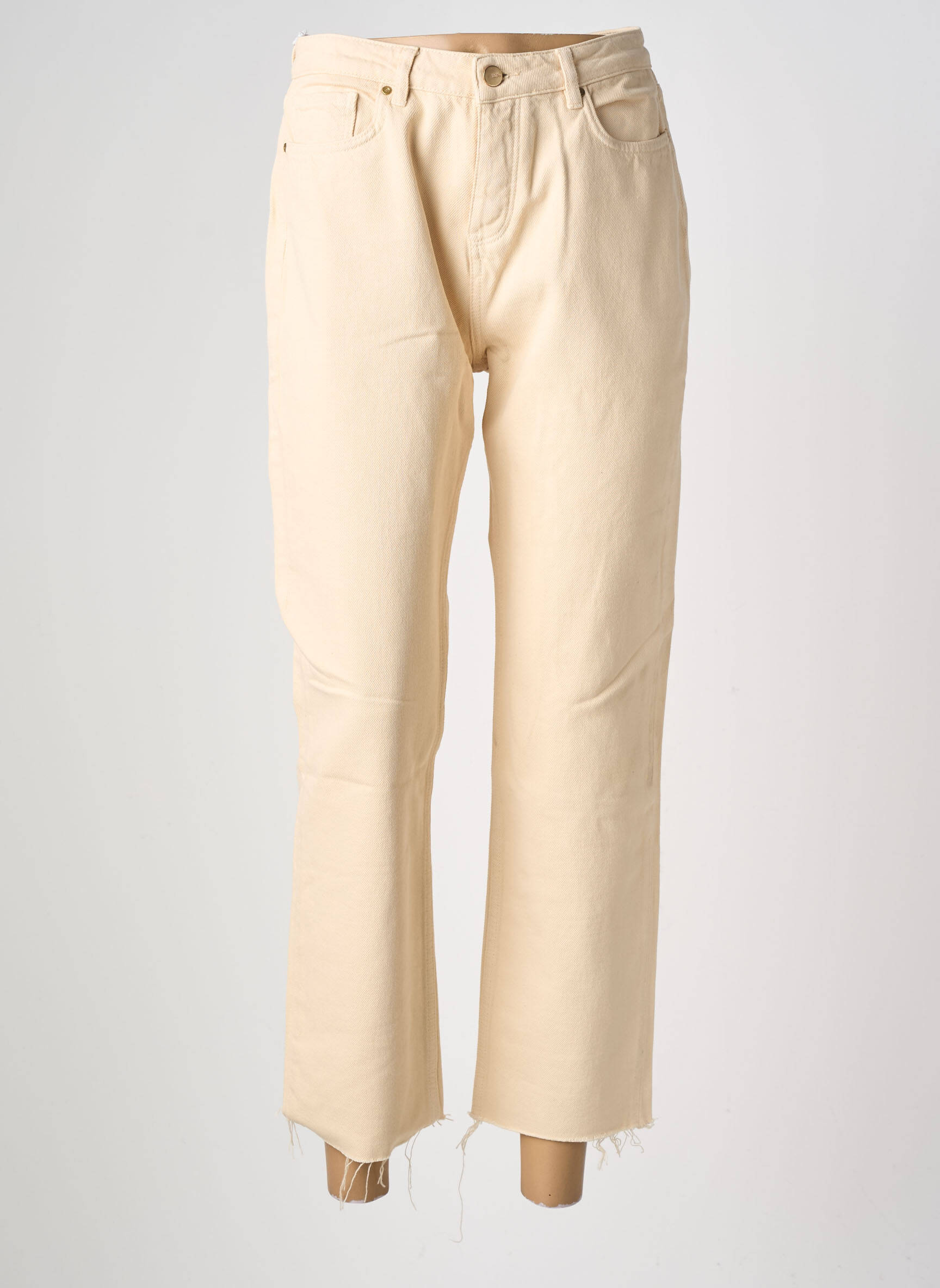 Pantalon 7/8 taille normale taille normale beige REIKO femme