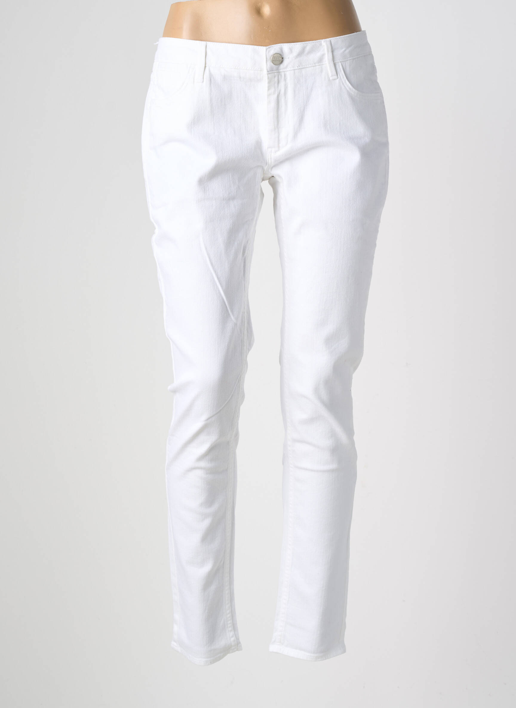 Jeans coupe slim stretch taille normale blanc REIKO femme