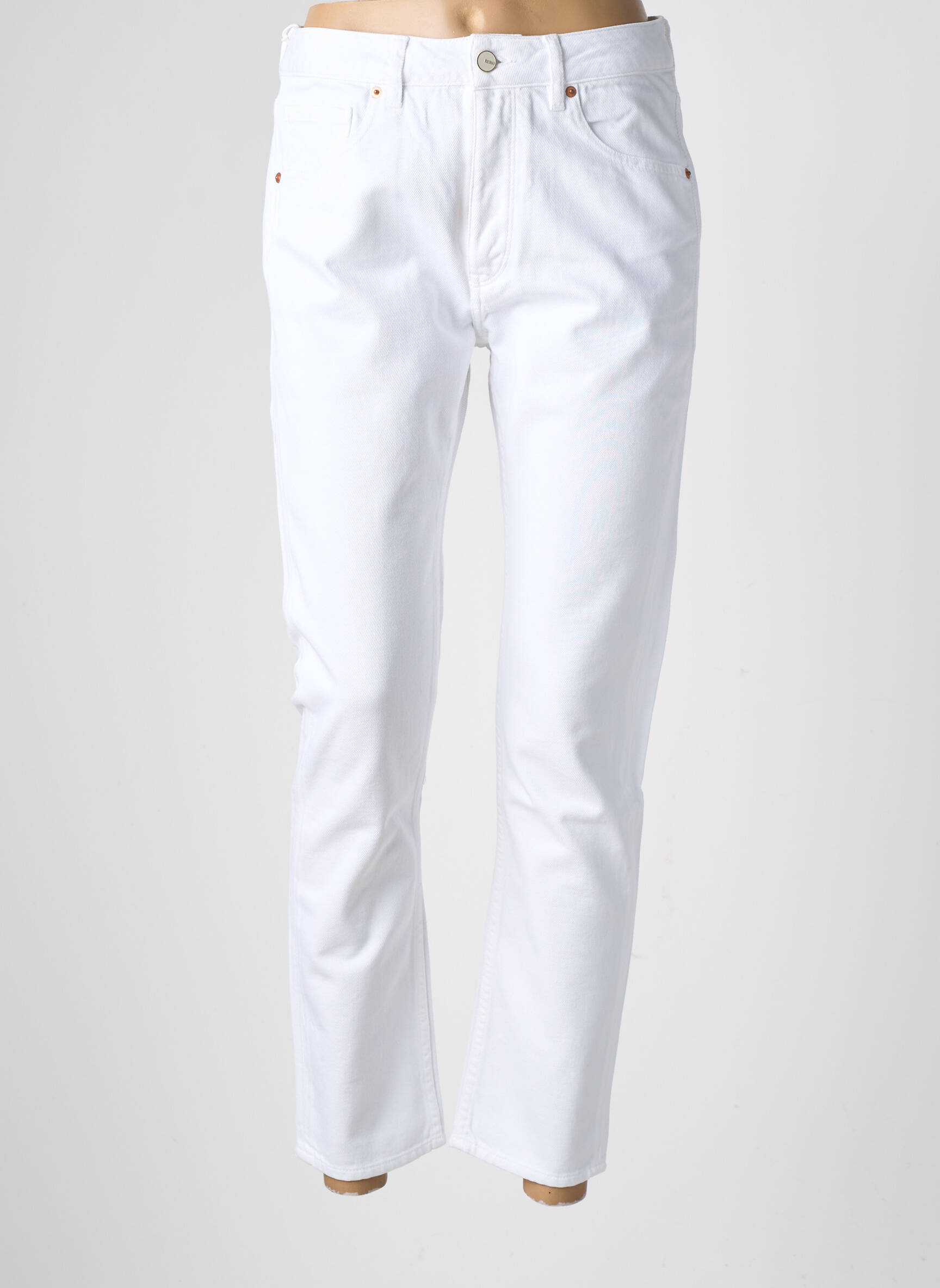 Jeans coupe slim stretch taille normale blanc REIKO femme