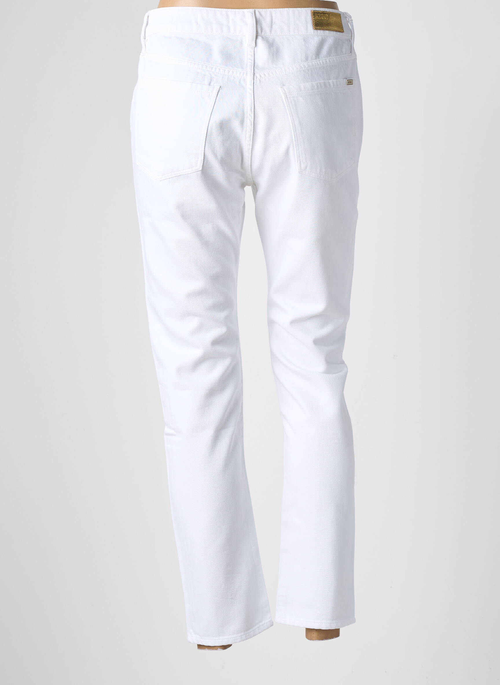 Jeans coupe slim stretch taille normale blanc REIKO femme