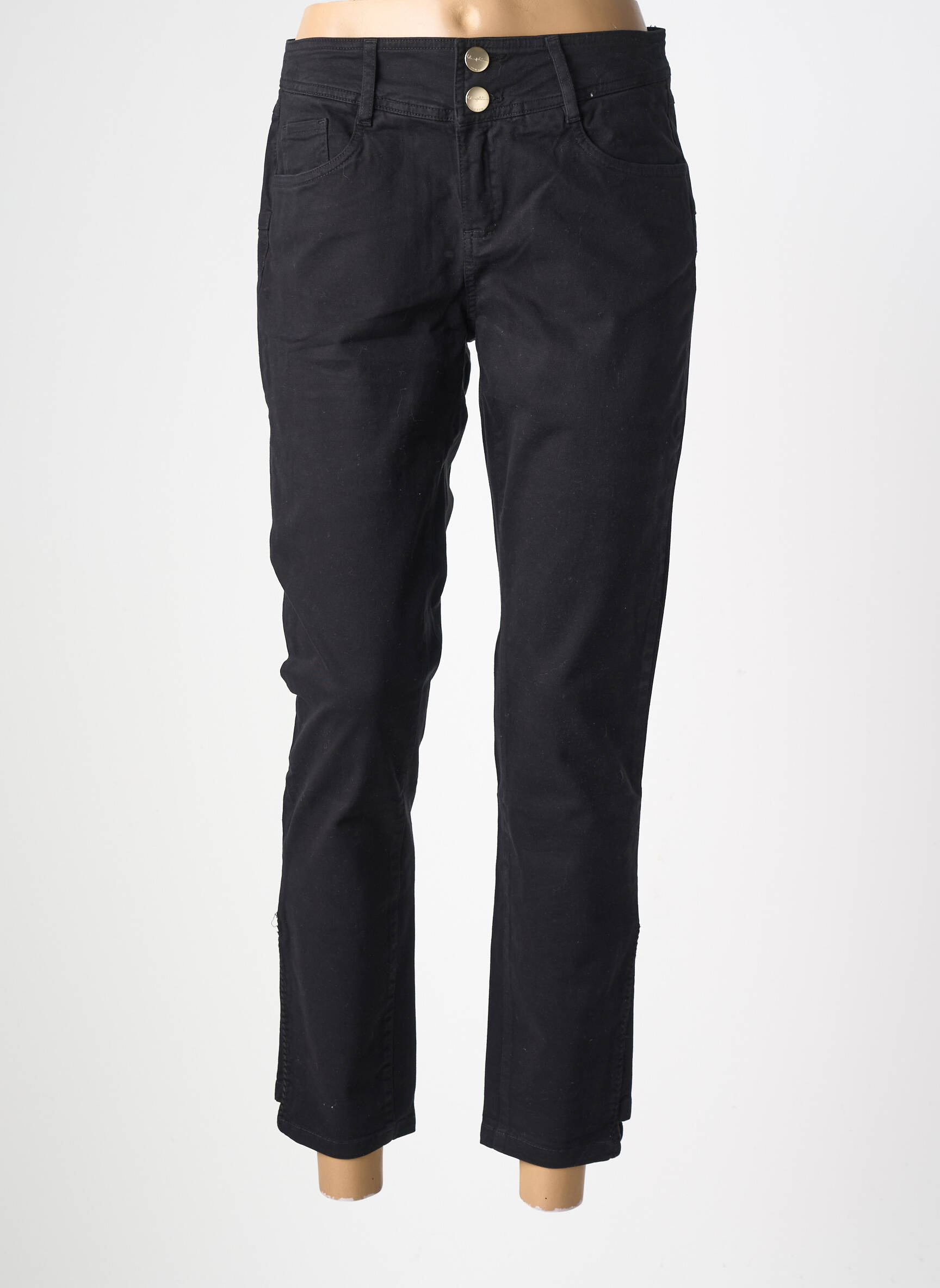 Pantalon 7/8 stretch taille normale noir LOLA ESPELETA femme