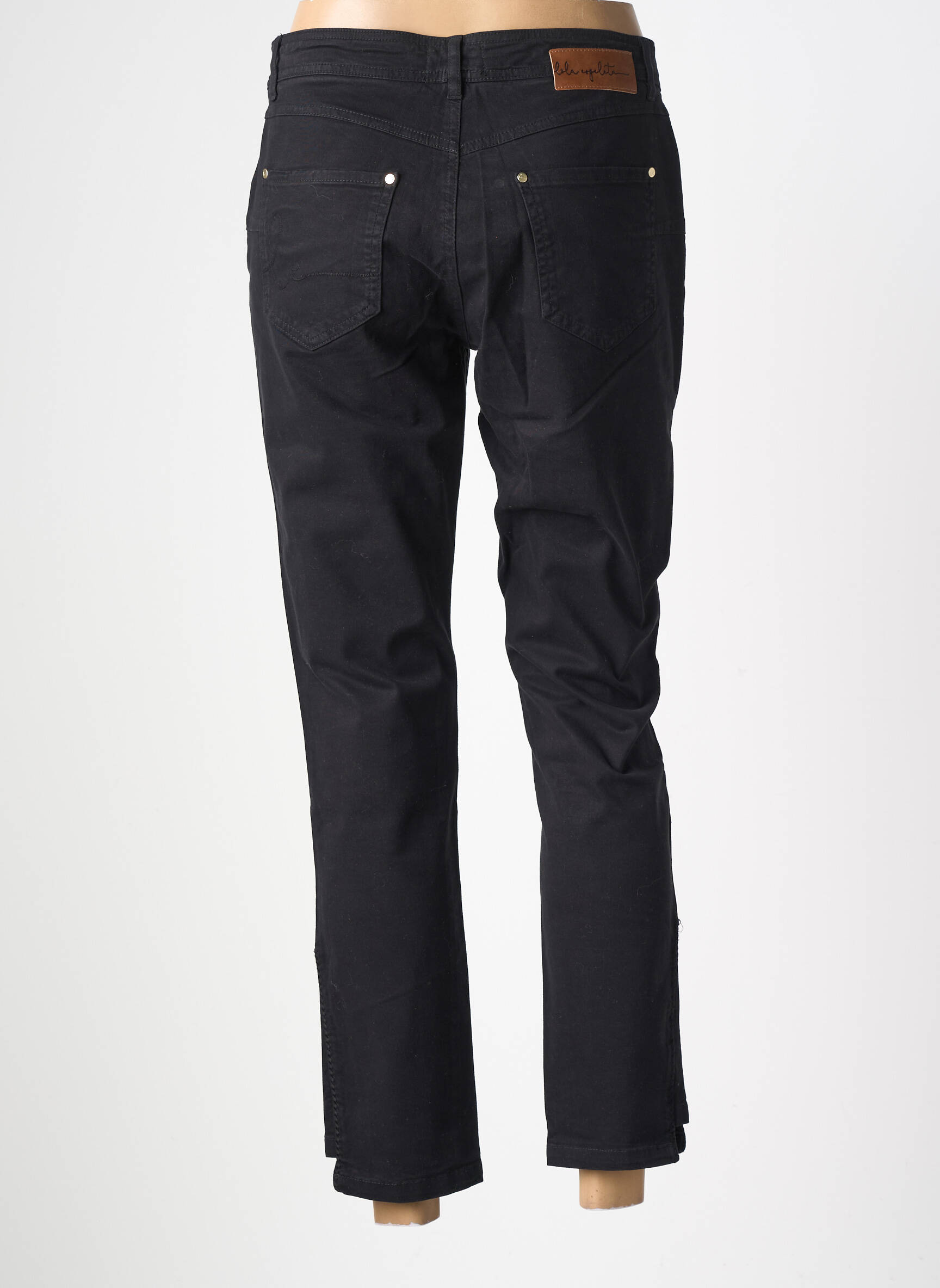 Pantalon 7/8 stretch taille normale noir LOLA ESPELETA femme