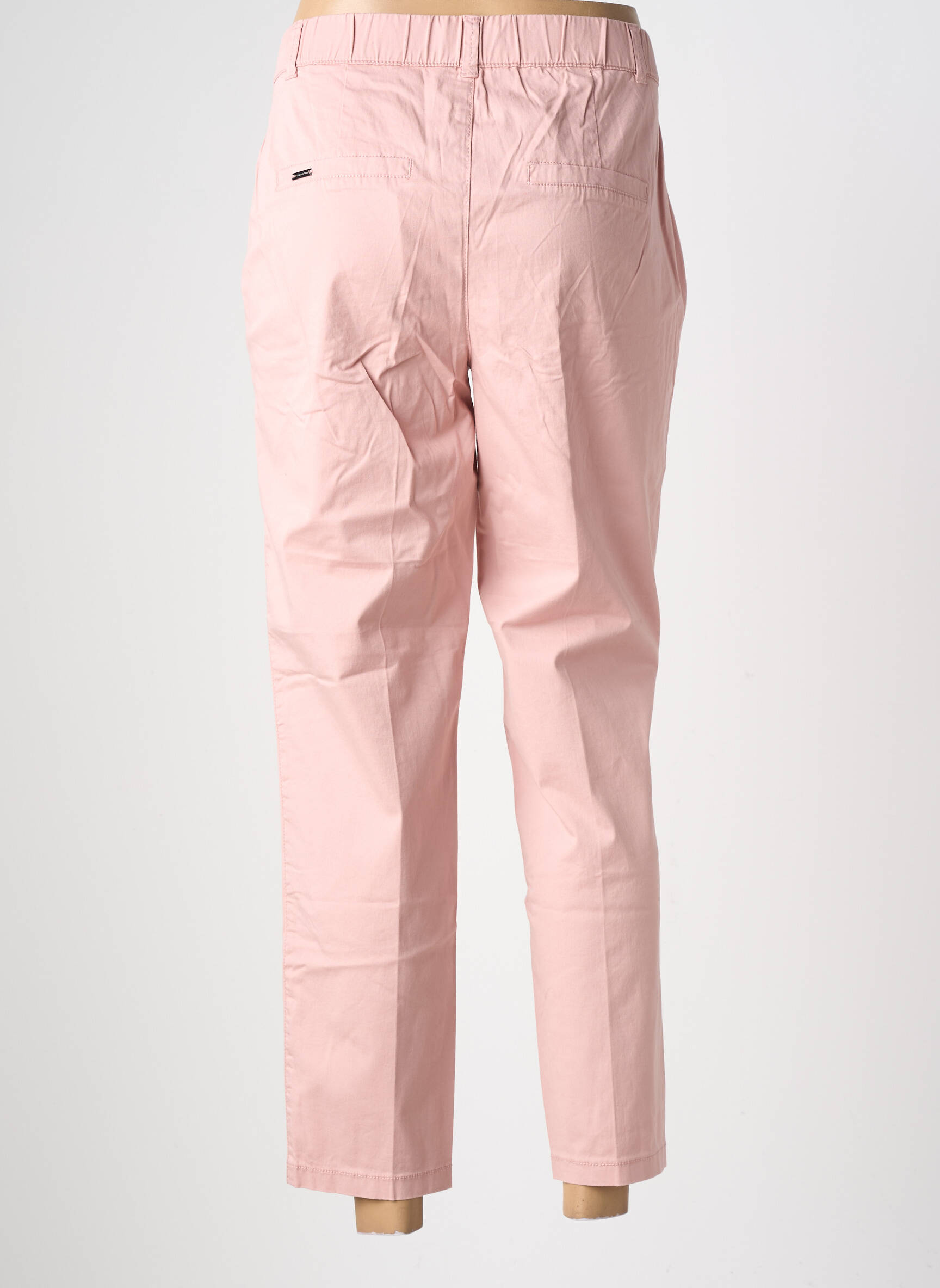 Pantalon chino tissage popeline taille normale rose STREET ONE femme