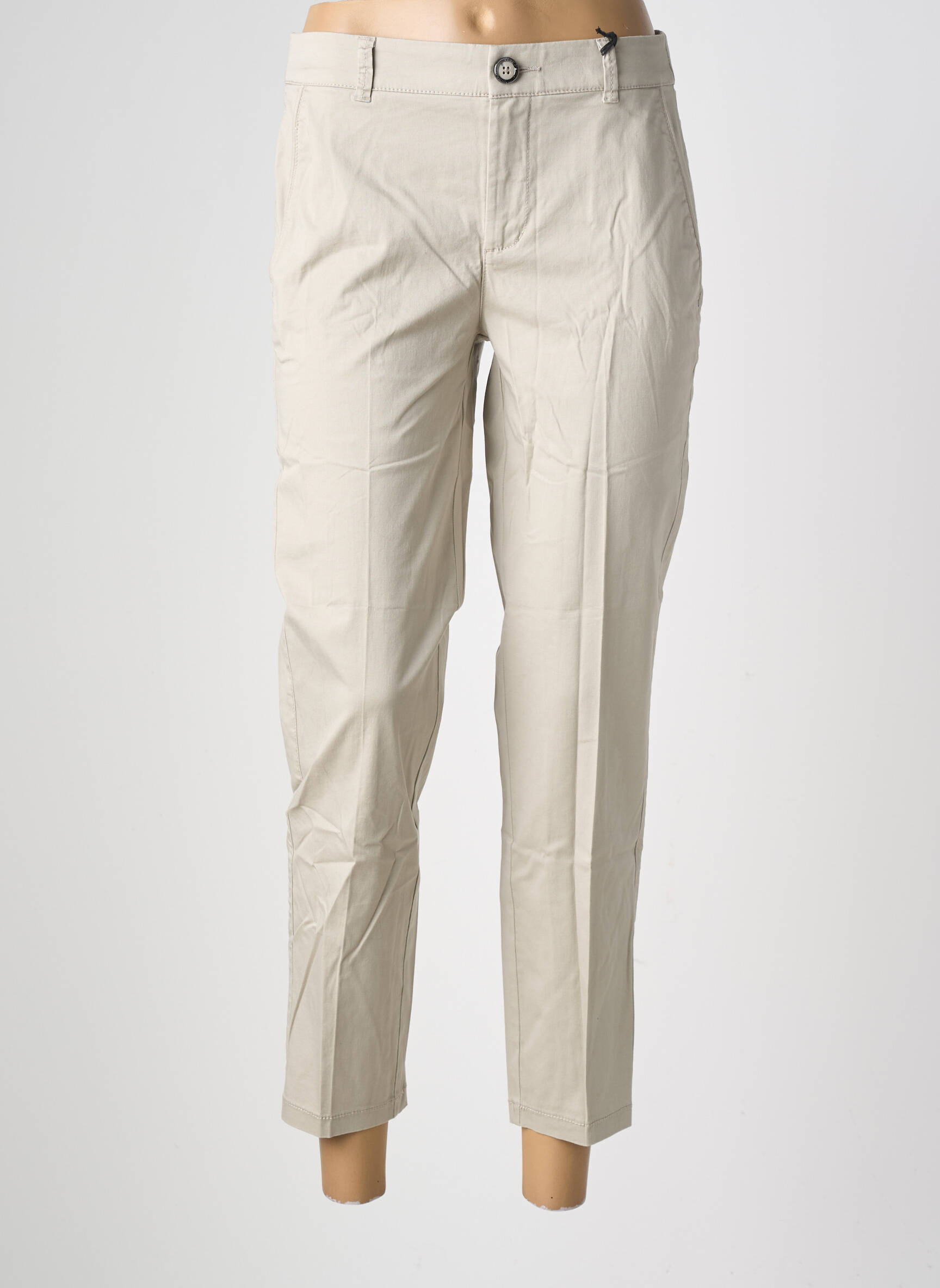 Pantalon chino tissage popeline taille normale gris STREET ONE femme
