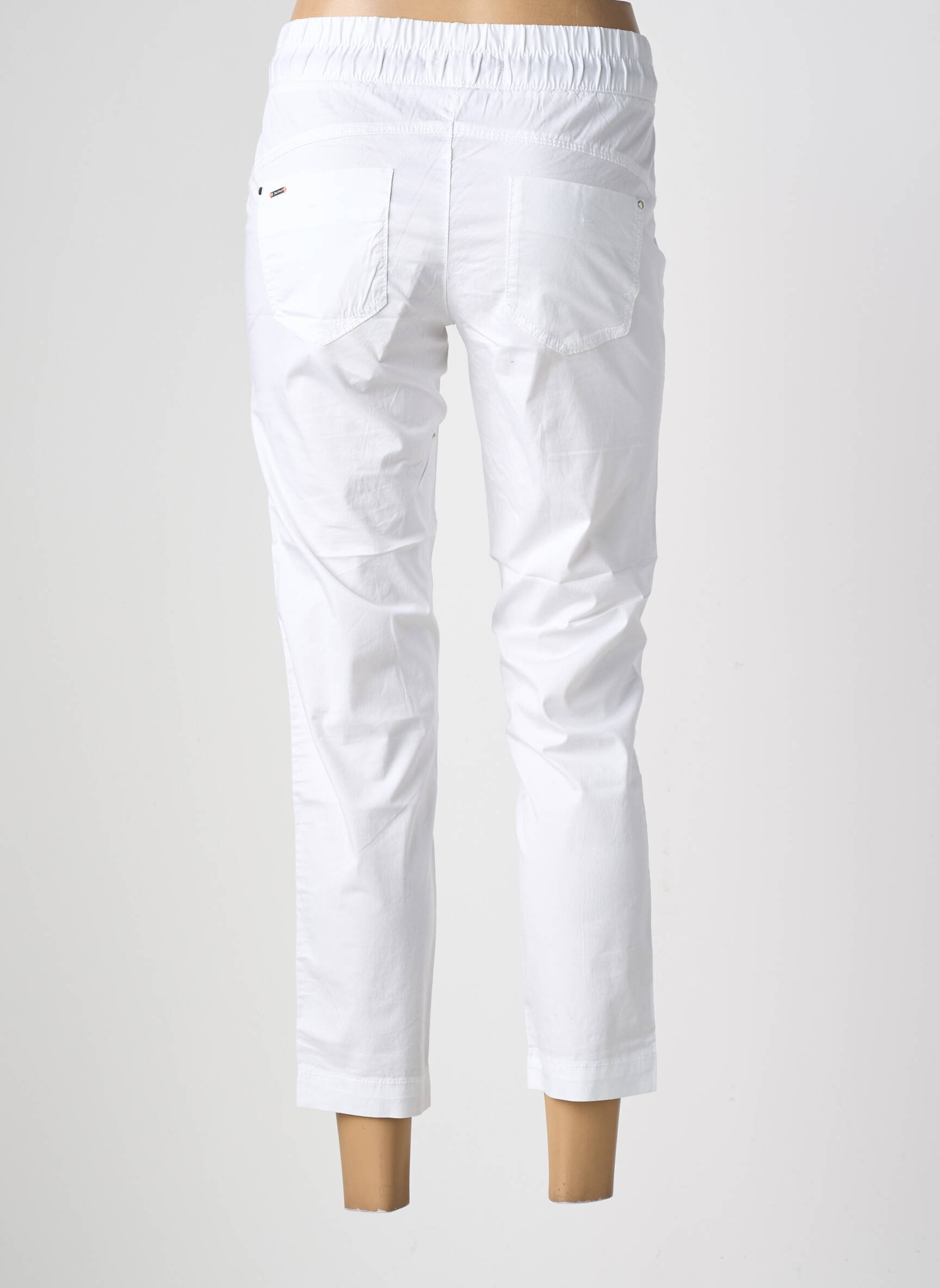 Pantalon 7/8 stretch taille normale blanc STREET ONE femme