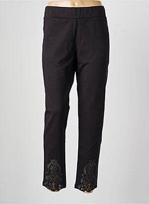 Pantalon slim taille élastique taille normale noir KITANA femme