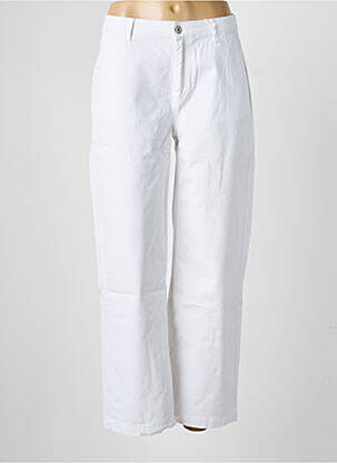 Pantalon droit stretch taille normale blanc HAPPY femme