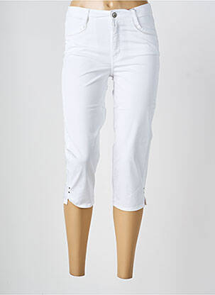 Corsaire stretch taille normale blanc KANOPE femme