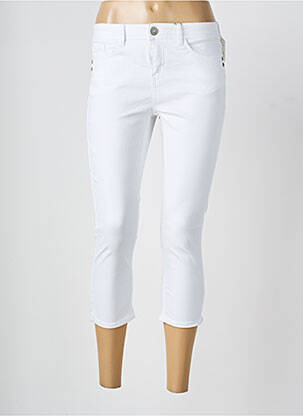Pantalon 7/8 stretch taille basse blanc STREET ONE femme