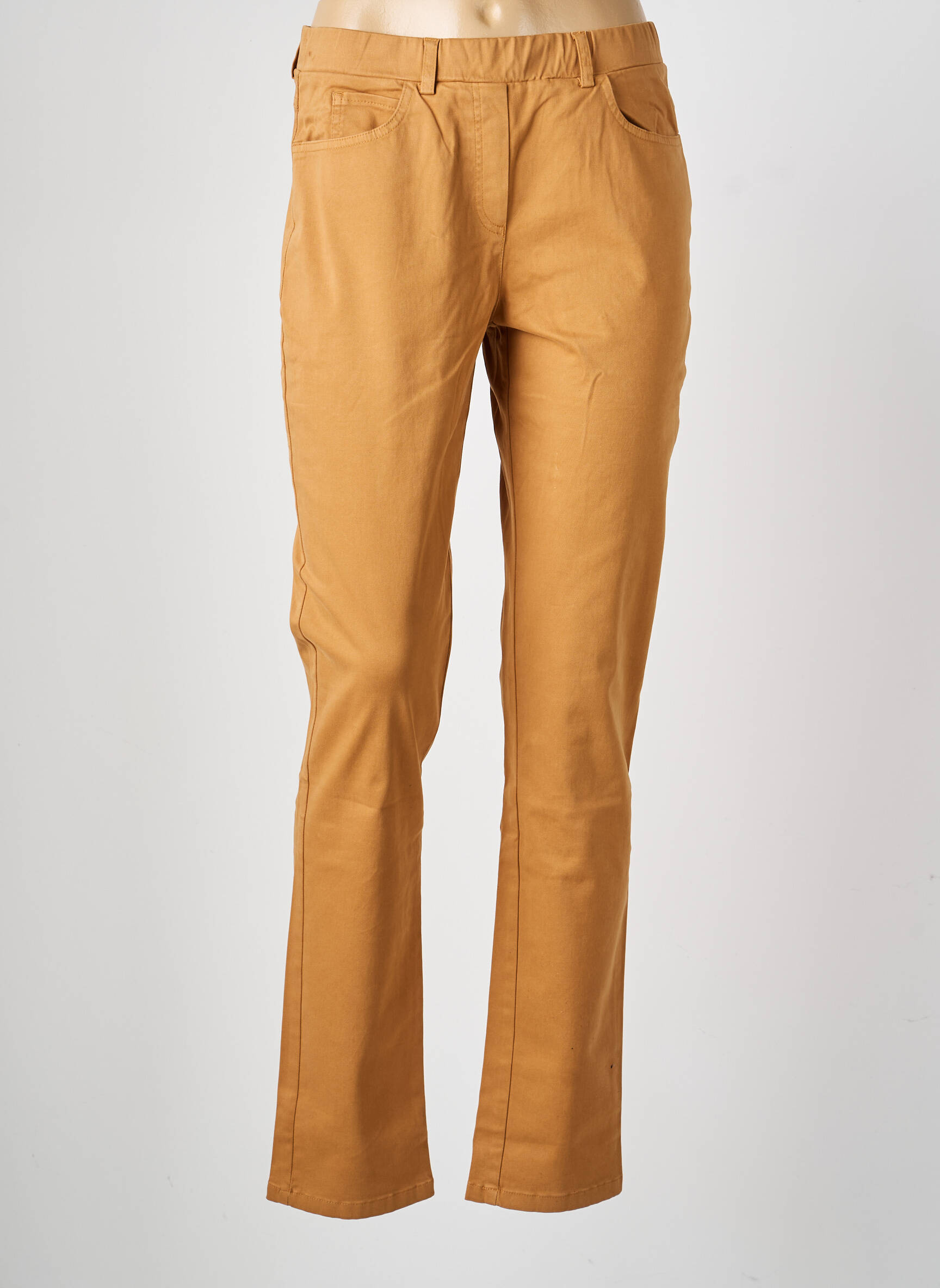 Pantalon slim taille élastique taille normale beige QUATTRO femme