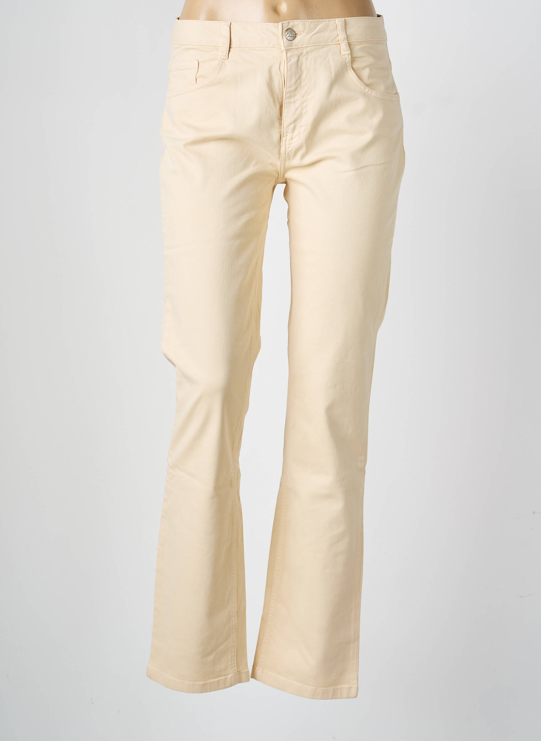 Pantalon slim tissage popeline taille normale beige LOLA ESPELETA femme